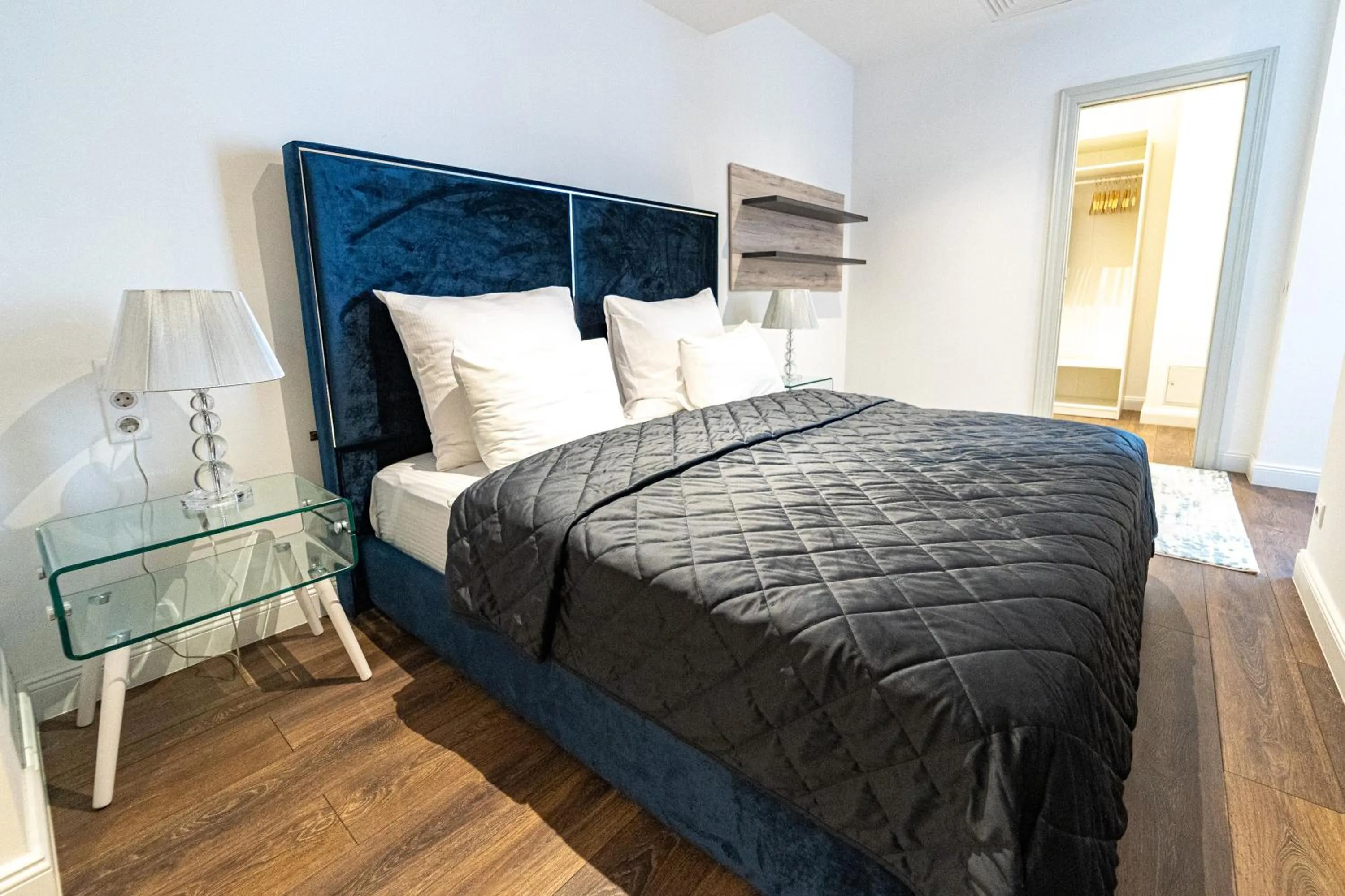 Bed in Kozmo Residences Budapest