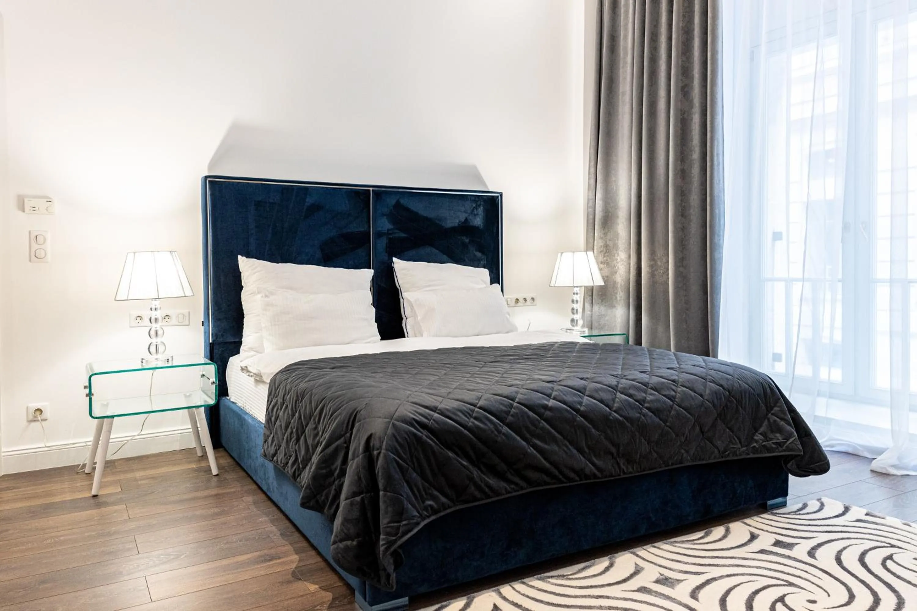 Bed in Kozmo Residences Budapest