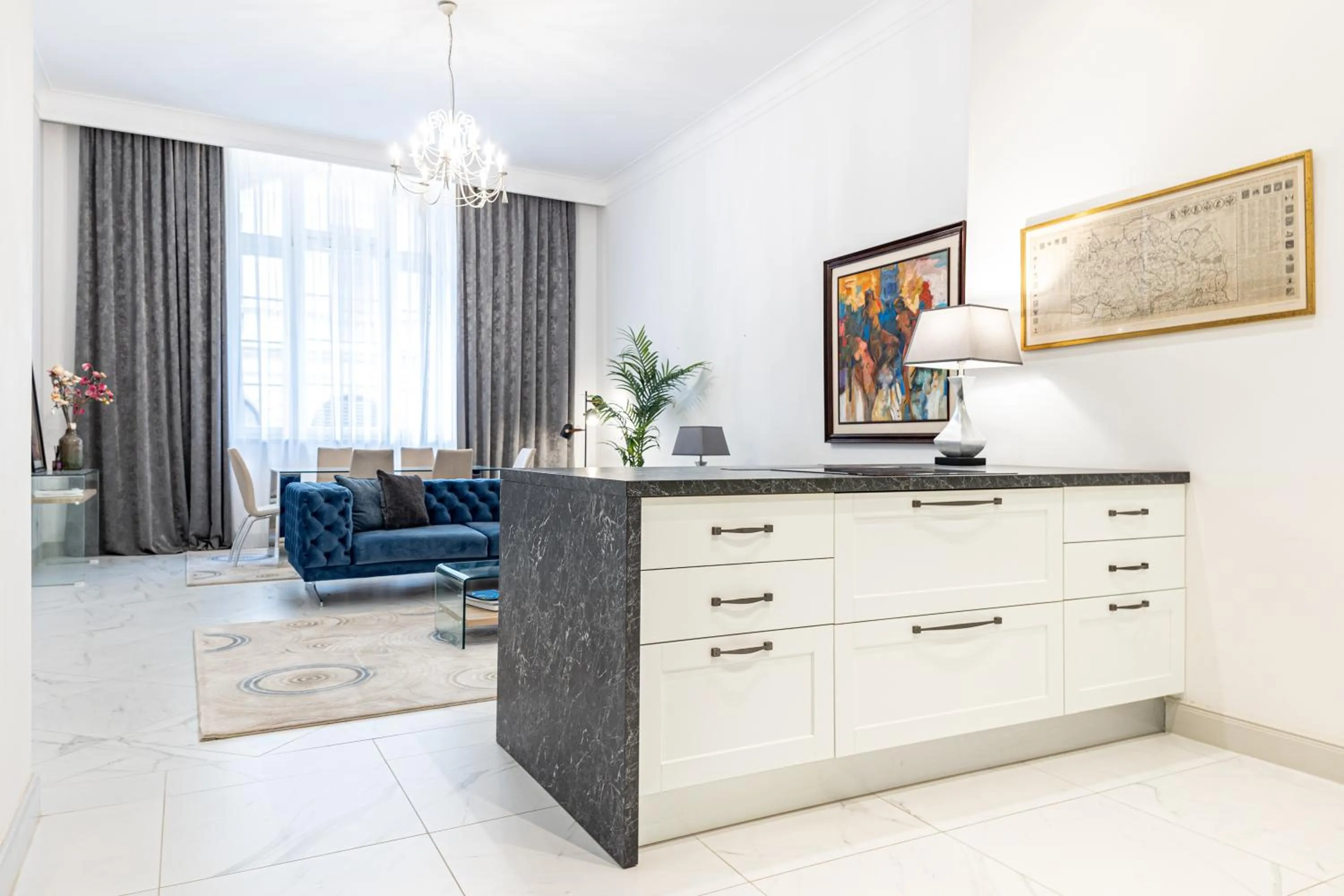 Living room in Kozmo Residences Budapest