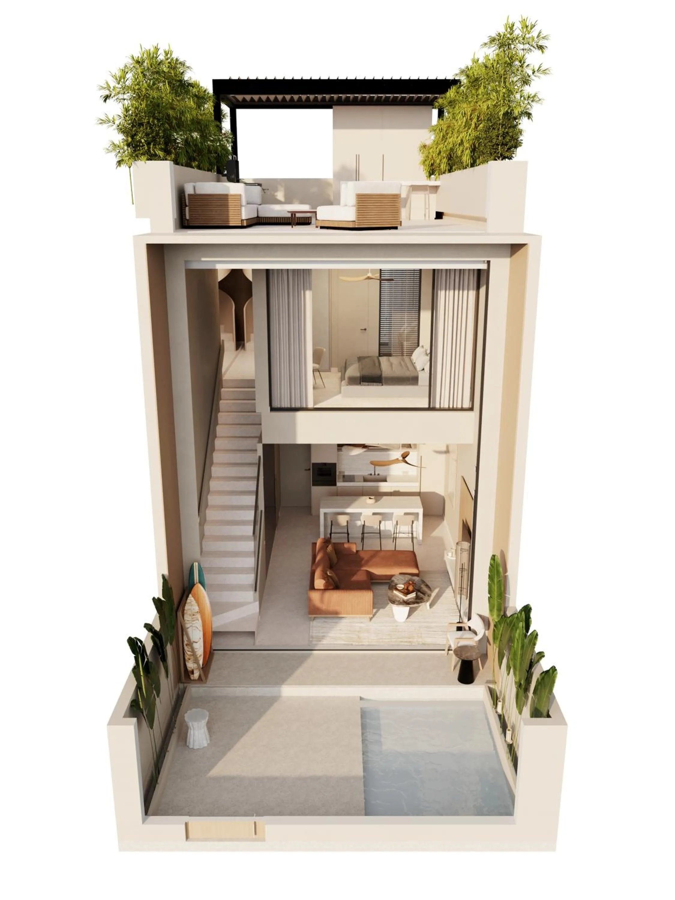 Floor plan in Solair Beach Lofts Pererenan