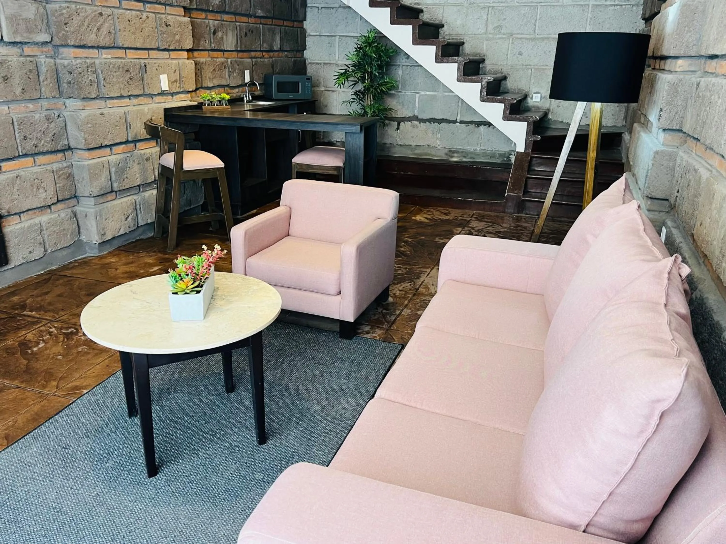 Seating area in QA Hotel