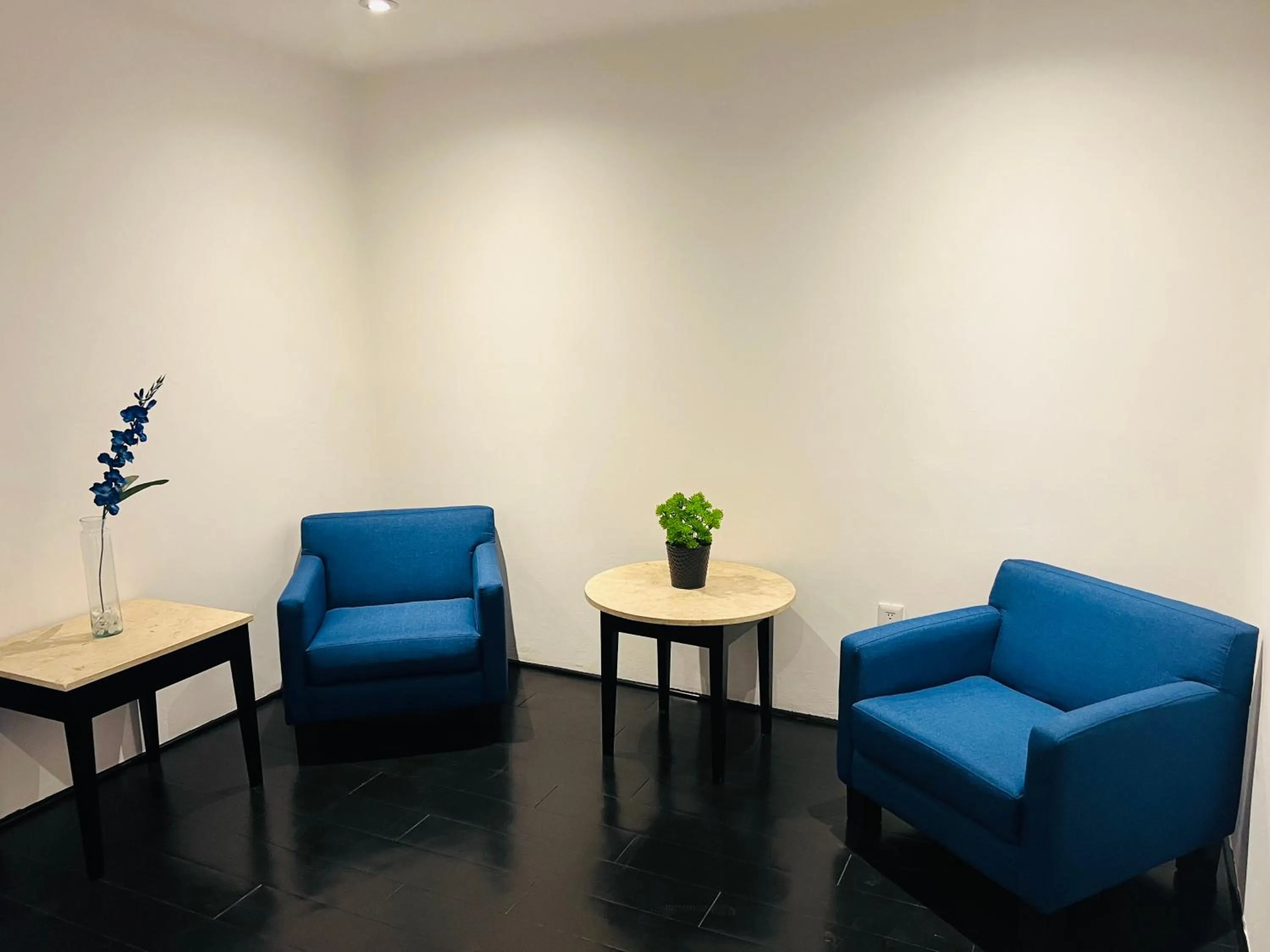 Seating area in QA Hotel