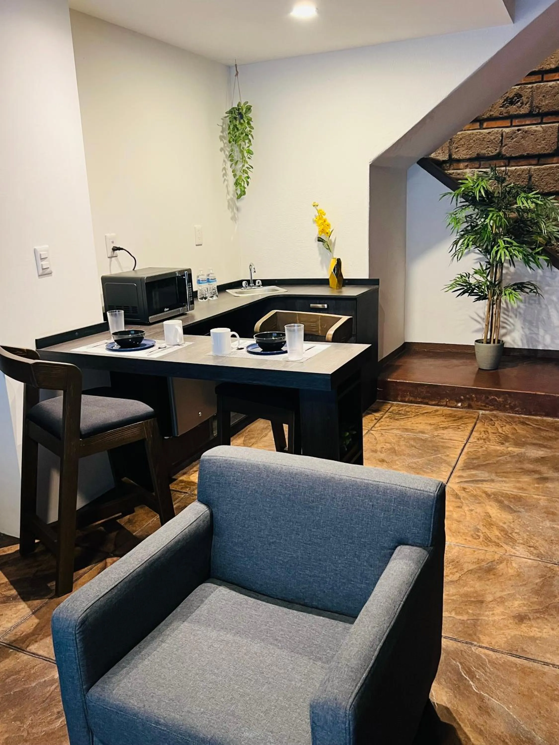 Seating area in QA Hotel