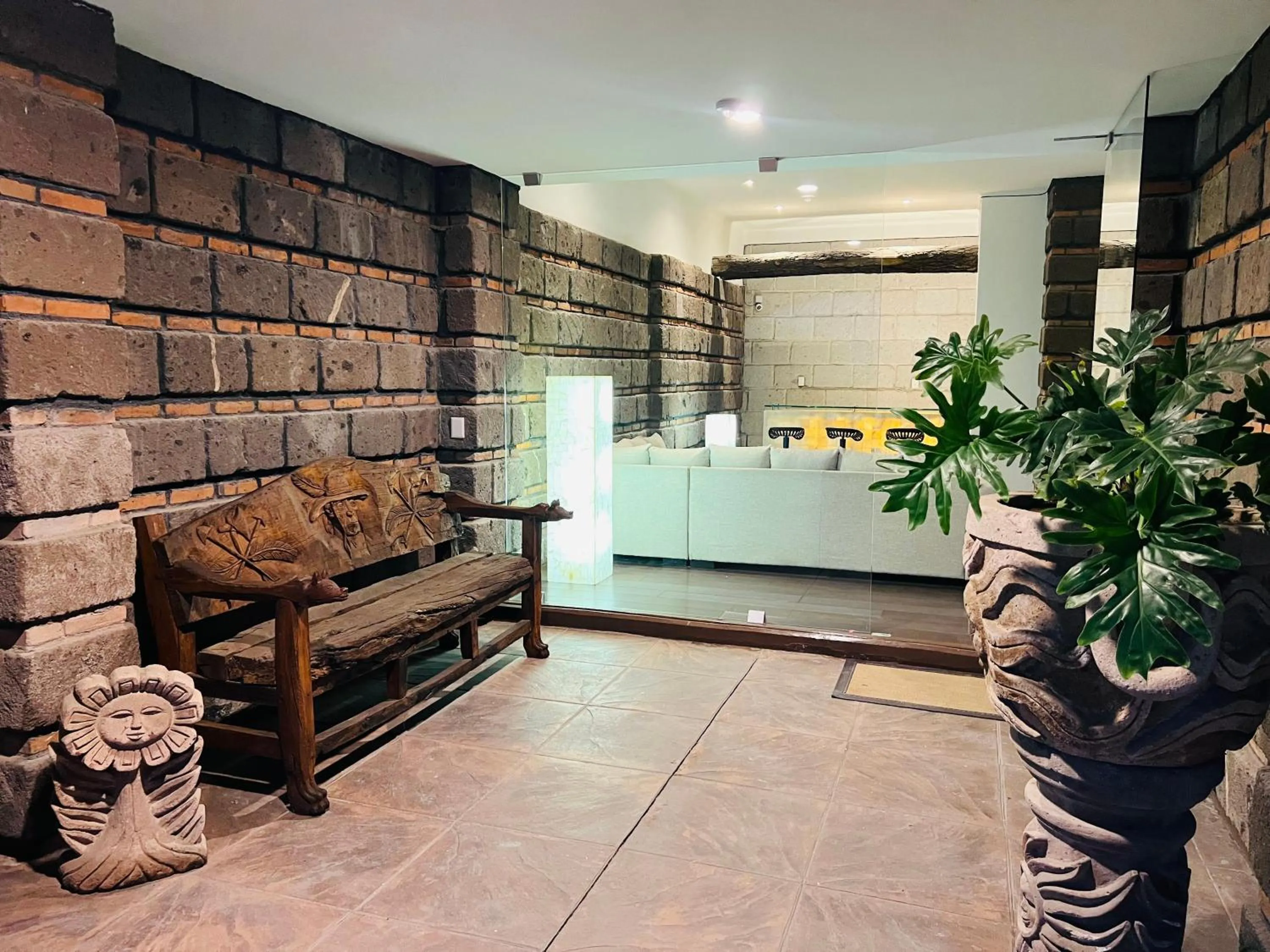 Seating area in QA Hotel