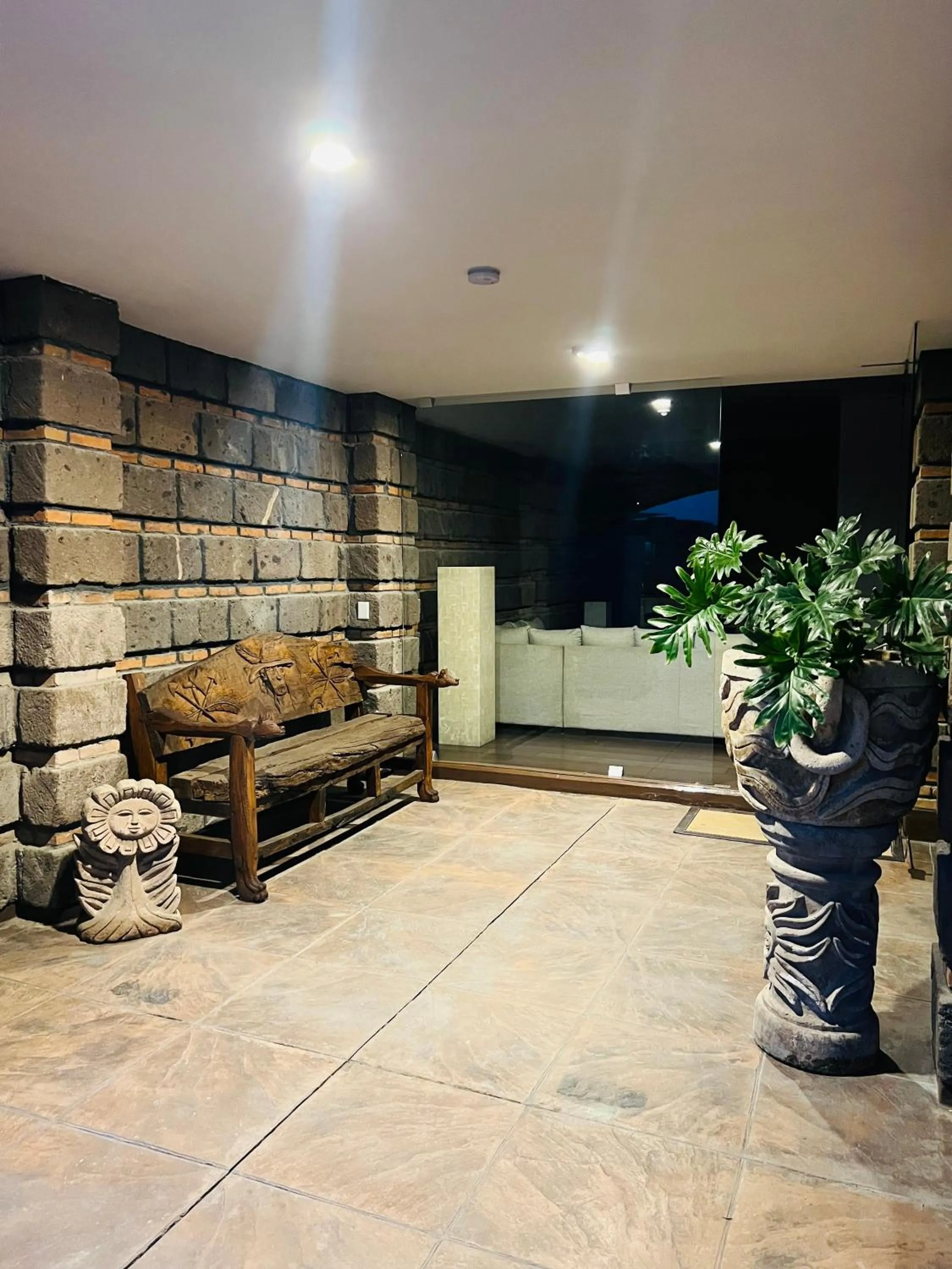 Seating area in QA Hotel