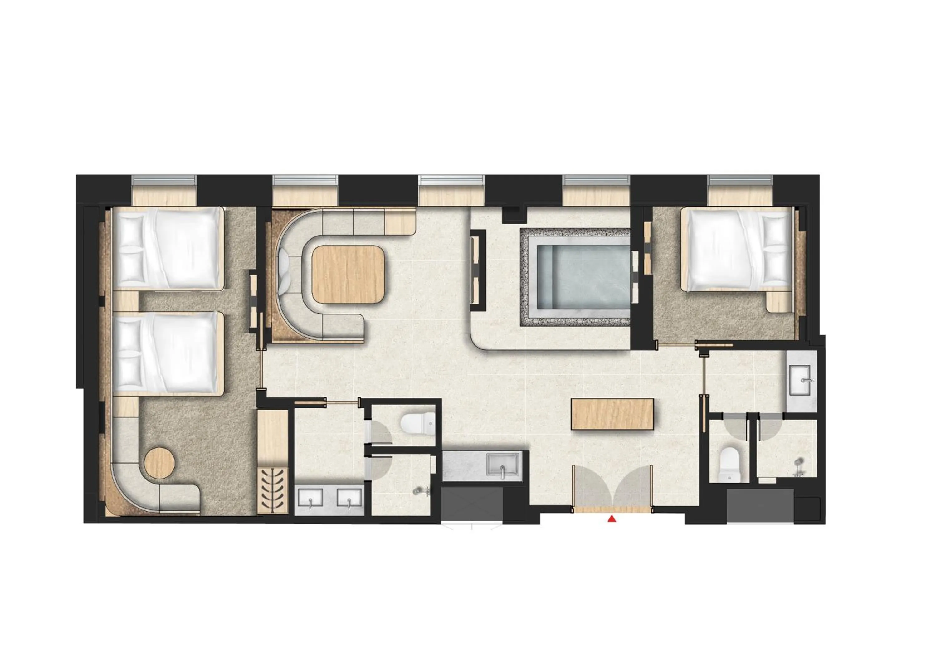 Floor plan in UH Continental CenterPoint