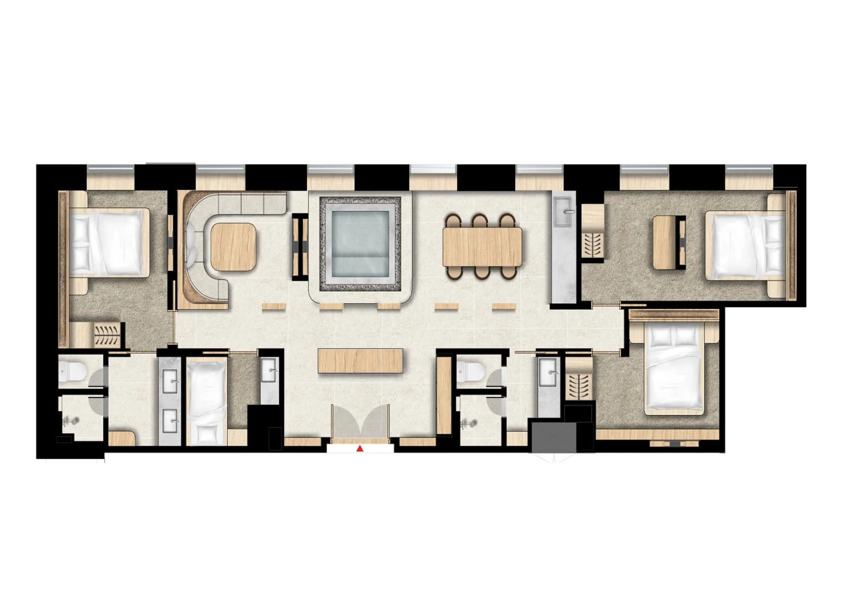 Floor plan in UH Continental CenterPoint