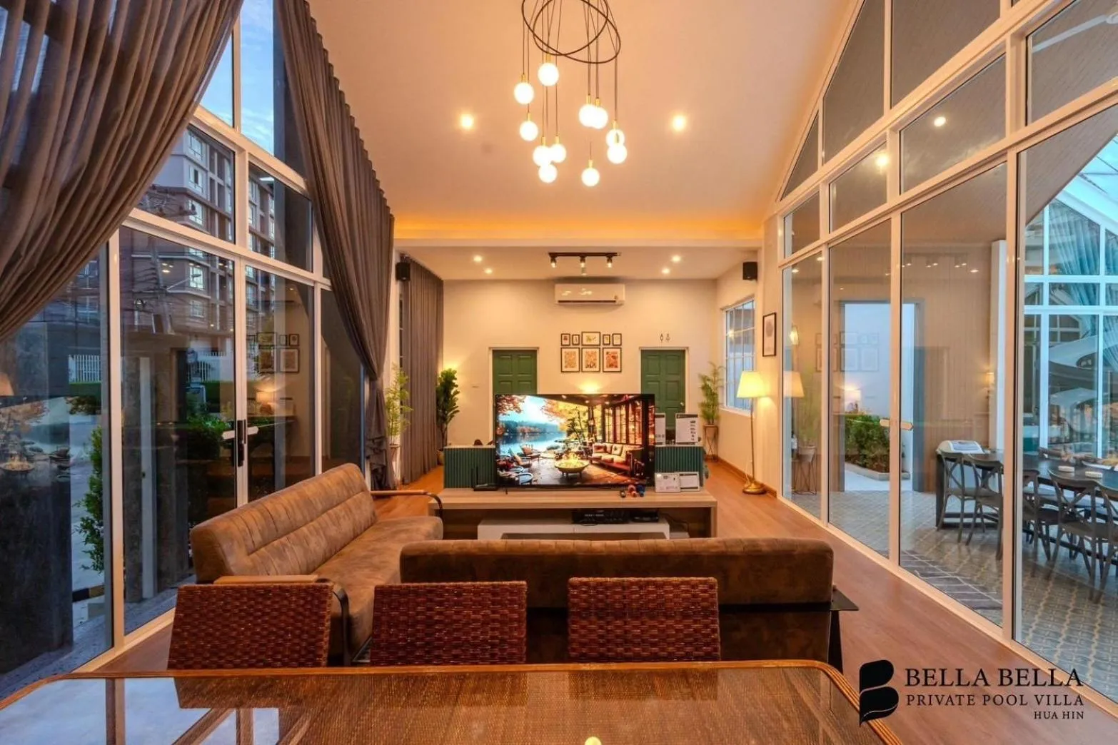 Living room in BellaBella Private Pool Villa Huahin near Beach