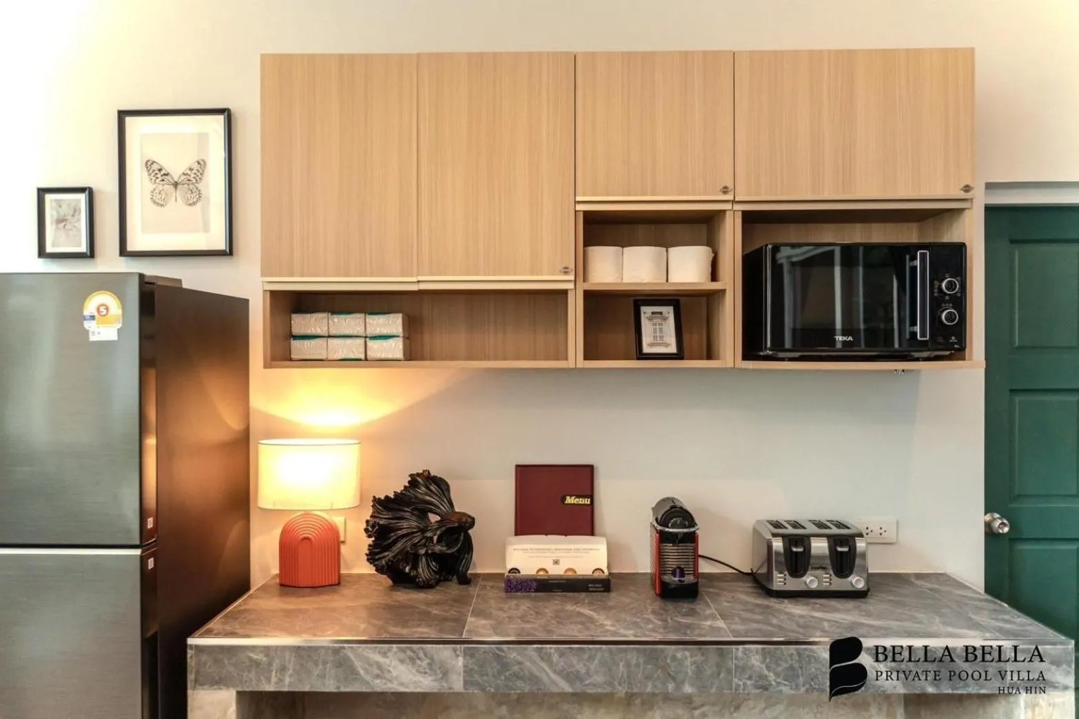 microwave in BellaBella Private Pool Villa Huahin near Beach