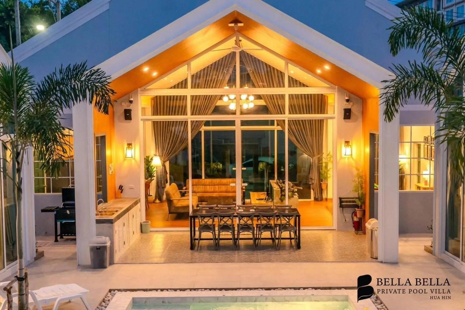 Night in BellaBella Private Pool Villa Huahin near Beach