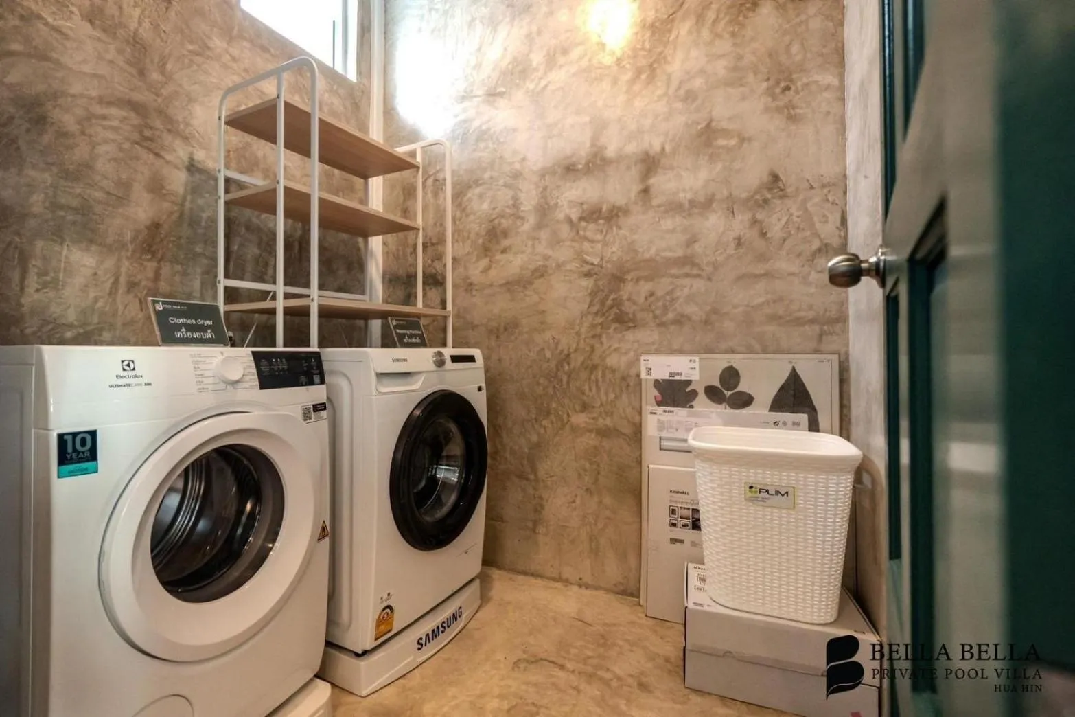 washing machine in BellaBella Private Pool Villa Huahin near Beach