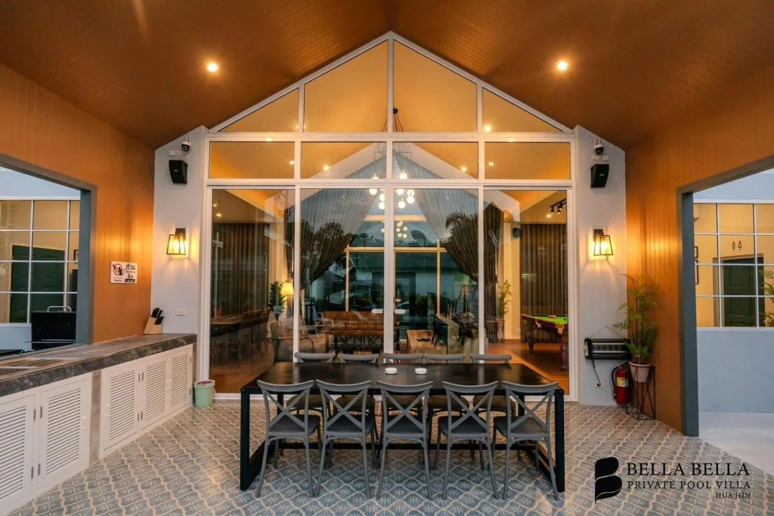 Seating area in BellaBella Private Pool Villa Huahin near Beach