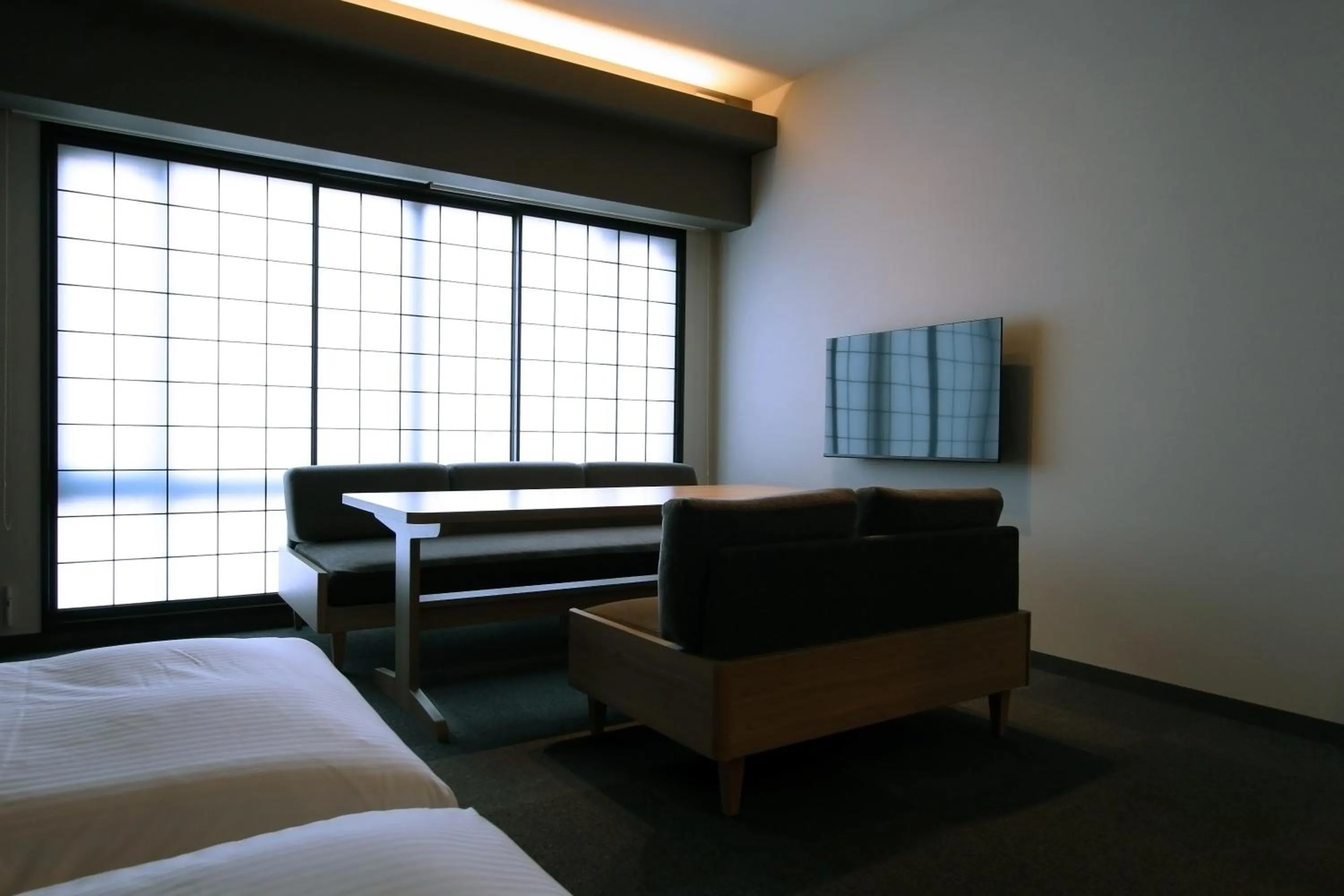 Photo of the whole room, Bed in KOKO HOTEL Residence Kyoto Nijo Castle