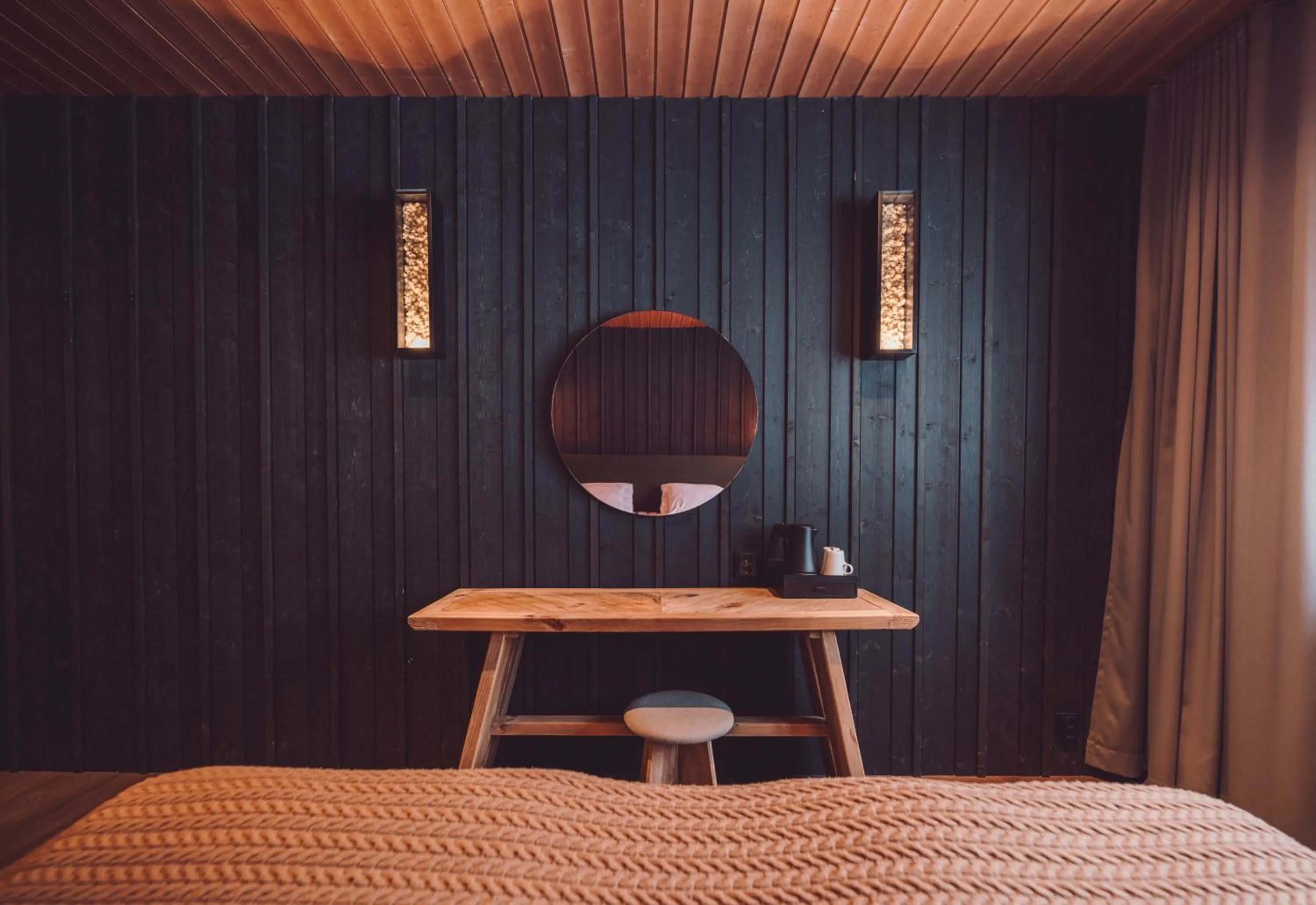 Decorative detail, Bed in Wilderness Hotel Muotka & Igloos