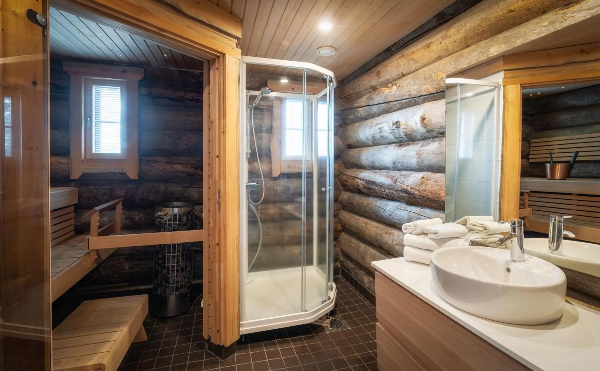 Sauna in Wilderness Hotel Muotka & Igloos