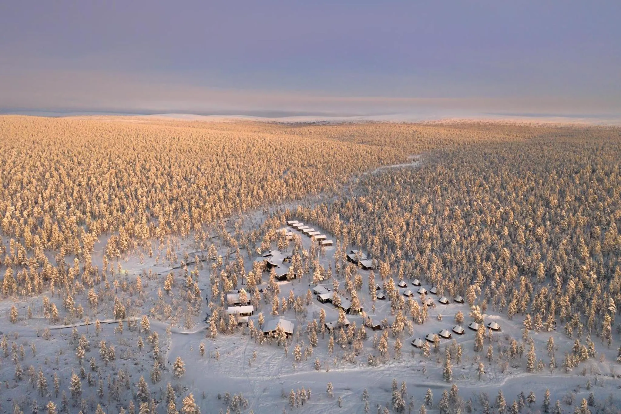 Bird's eye view in Wilderness Hotel Muotka & Igloos