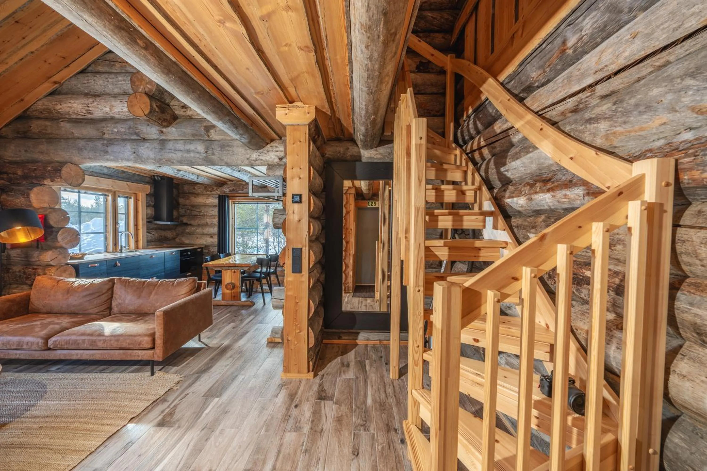 Living room in Wilderness Hotel Muotka & Igloos