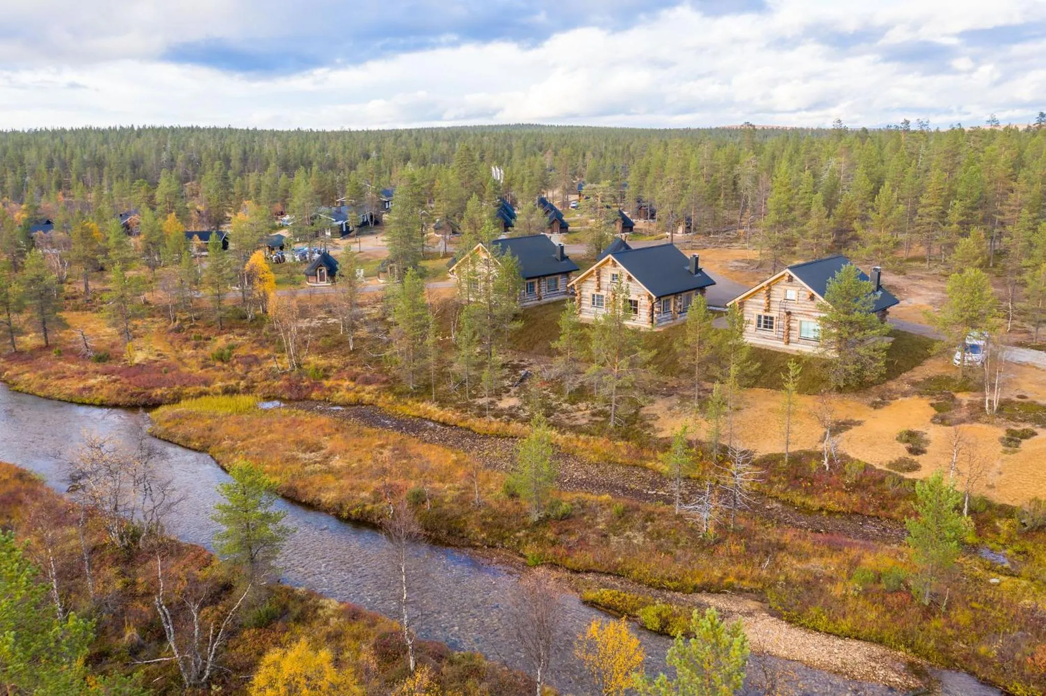 Natural landscape in Wilderness Hotel Muotka & Igloos