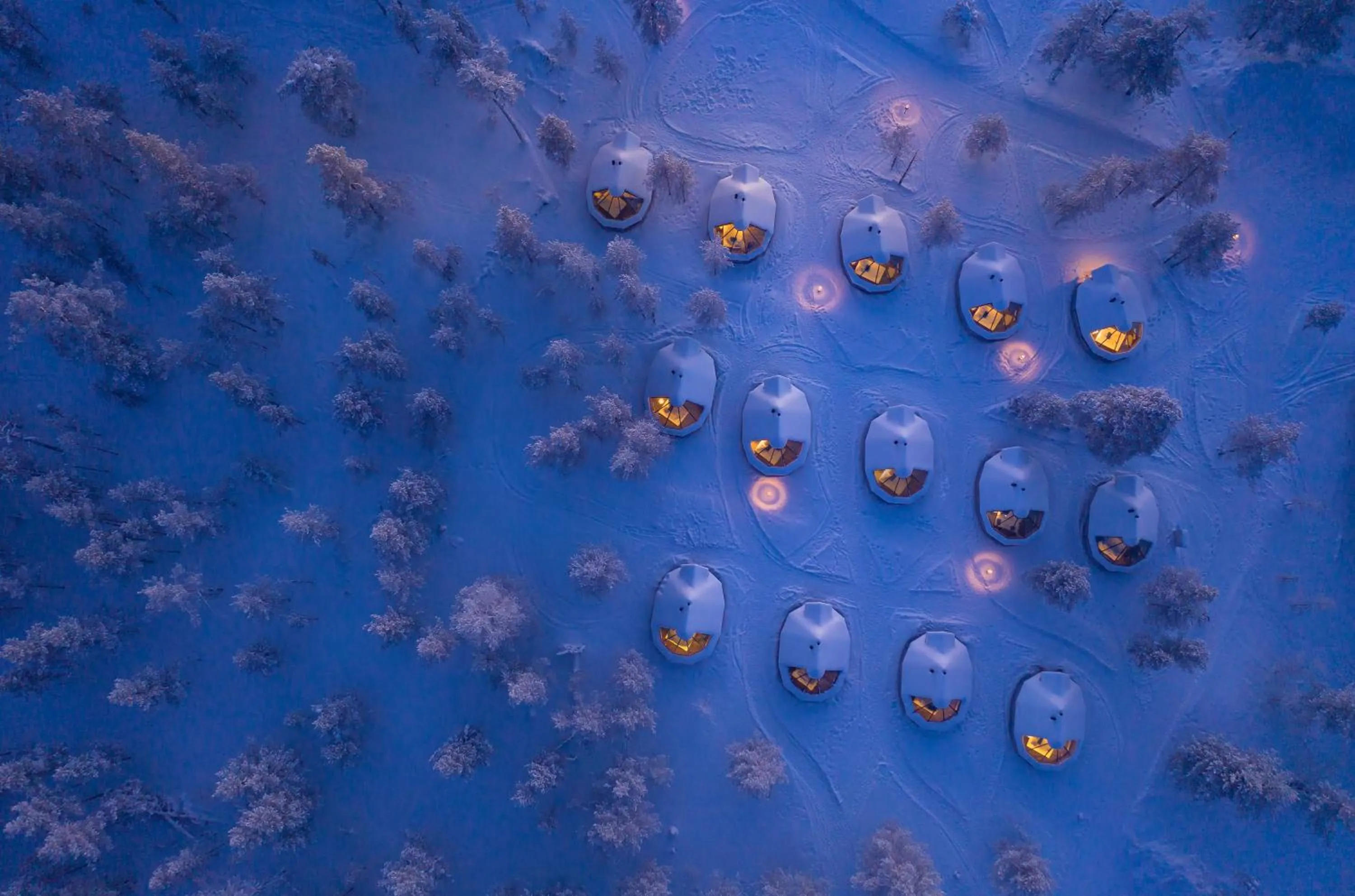 Natural landscape in Wilderness Hotel Muotka & Igloos