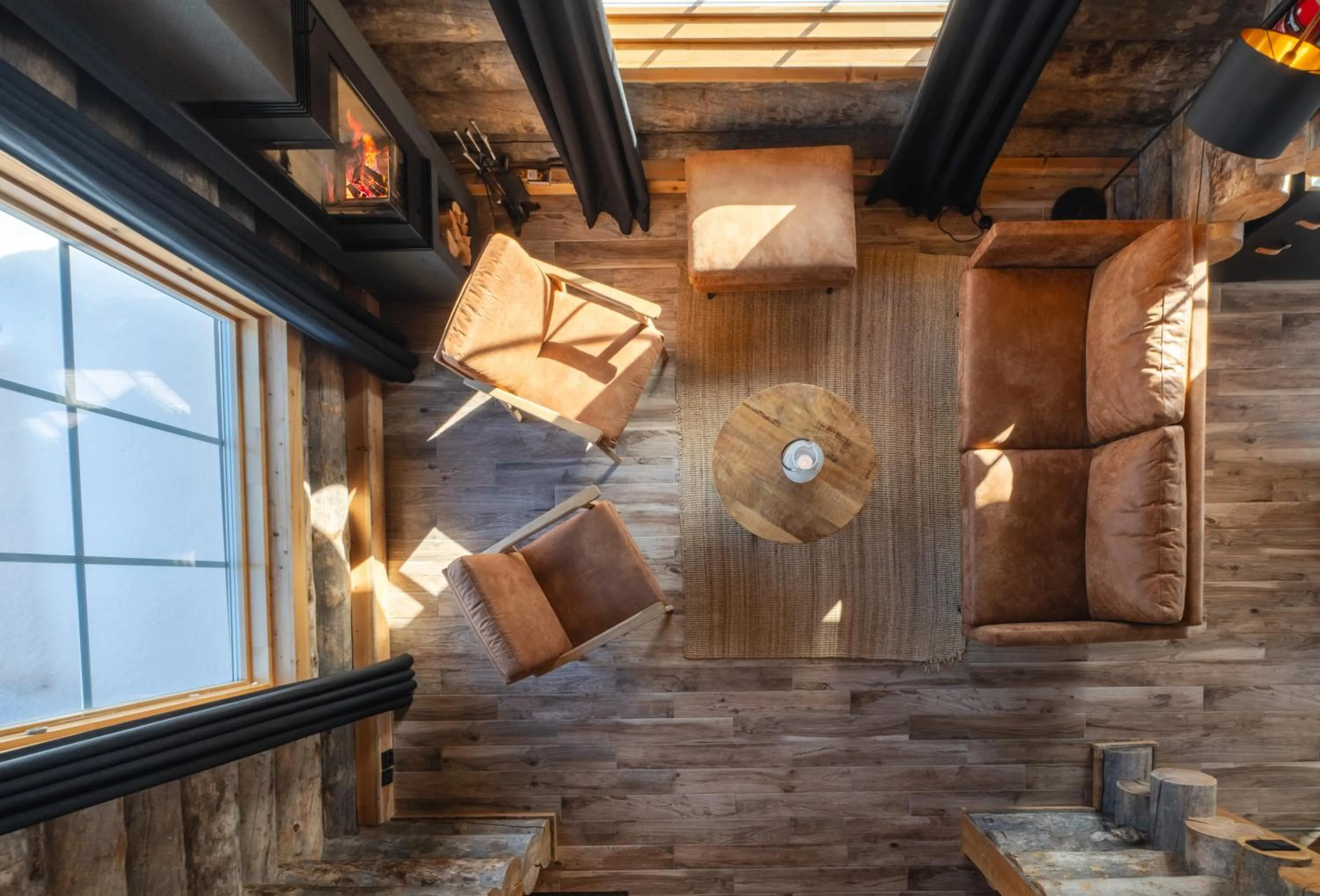 Living room in Wilderness Hotel Muotka & Igloos