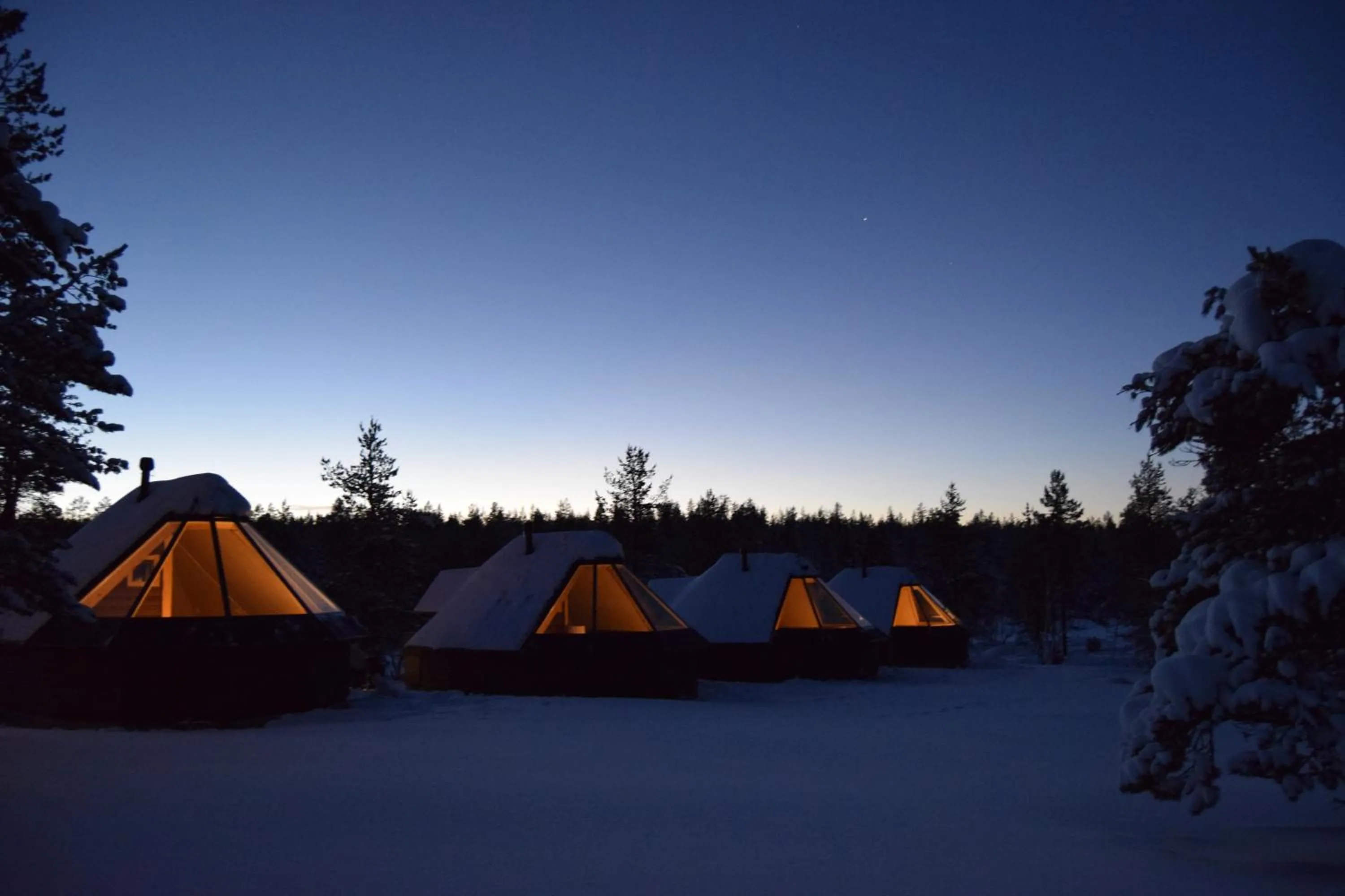 Winter in Wilderness Hotel Muotka & Igloos