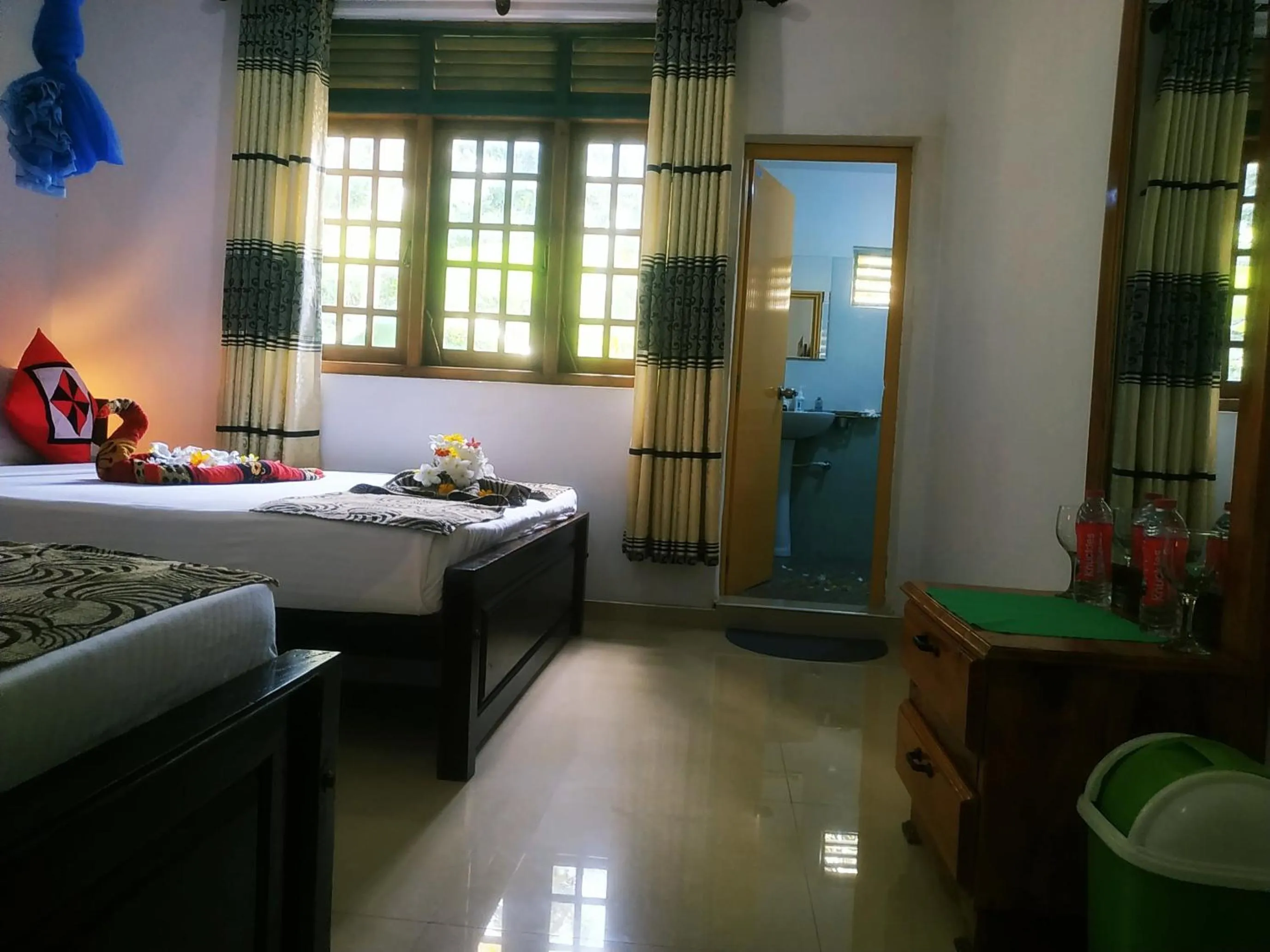 View (from property/room), Bed in Green heaven safari resort Udawalawa