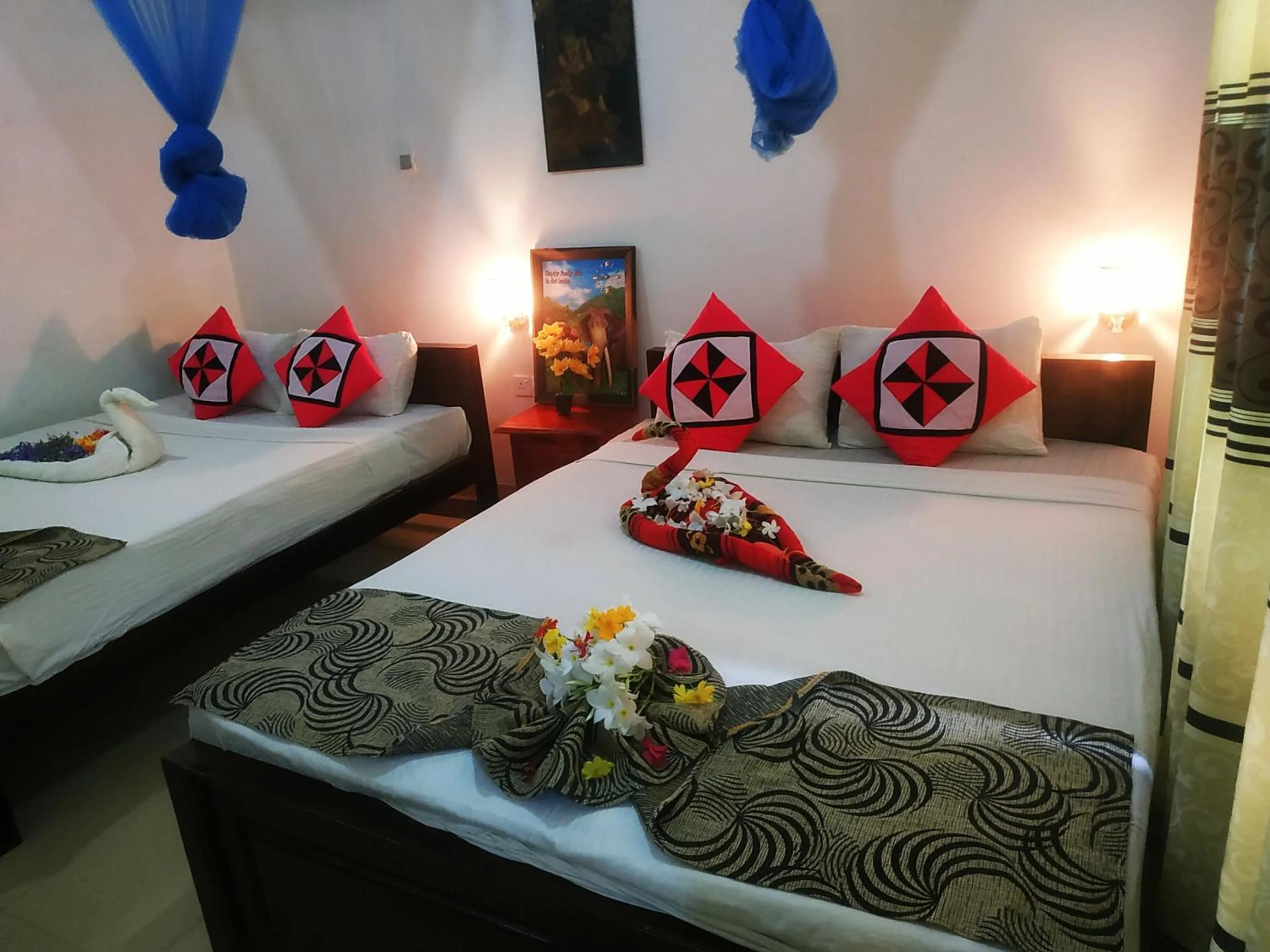 View (from property/room), Bed in Green heaven safari resort Udawalawa