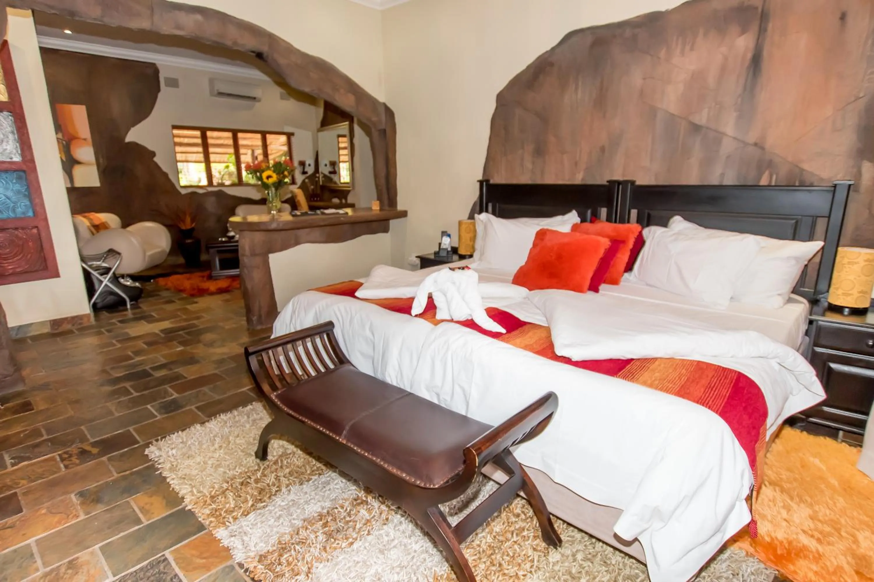 Bed in 61 On Ireland Guest House and Conferencing