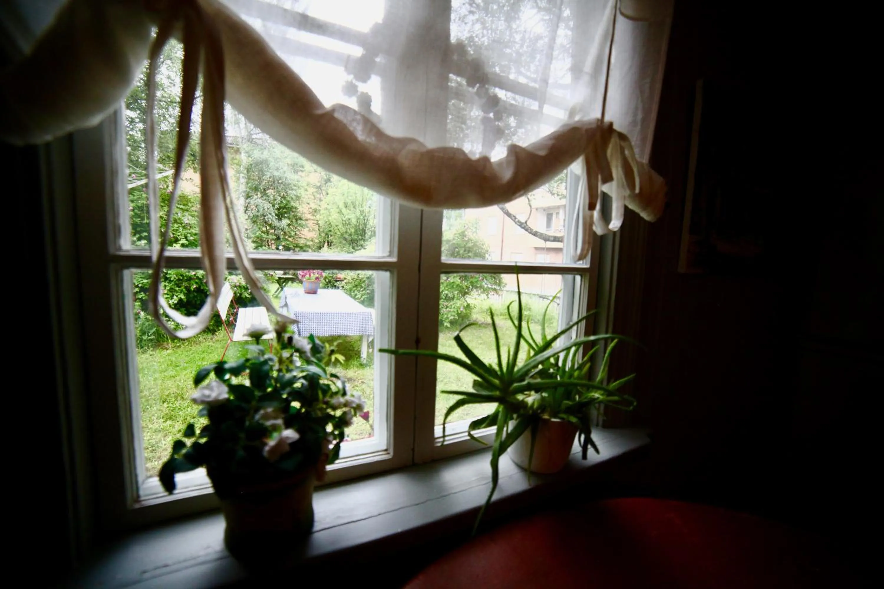 Garden view in Prästgatanett Apartments