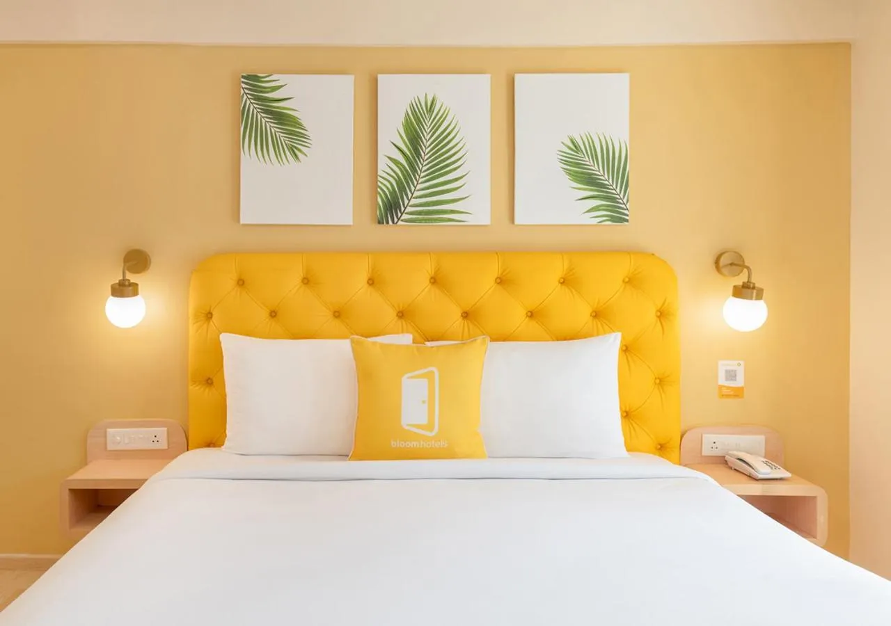 Bedroom, Bed in Bloom Hotel - Balewadi