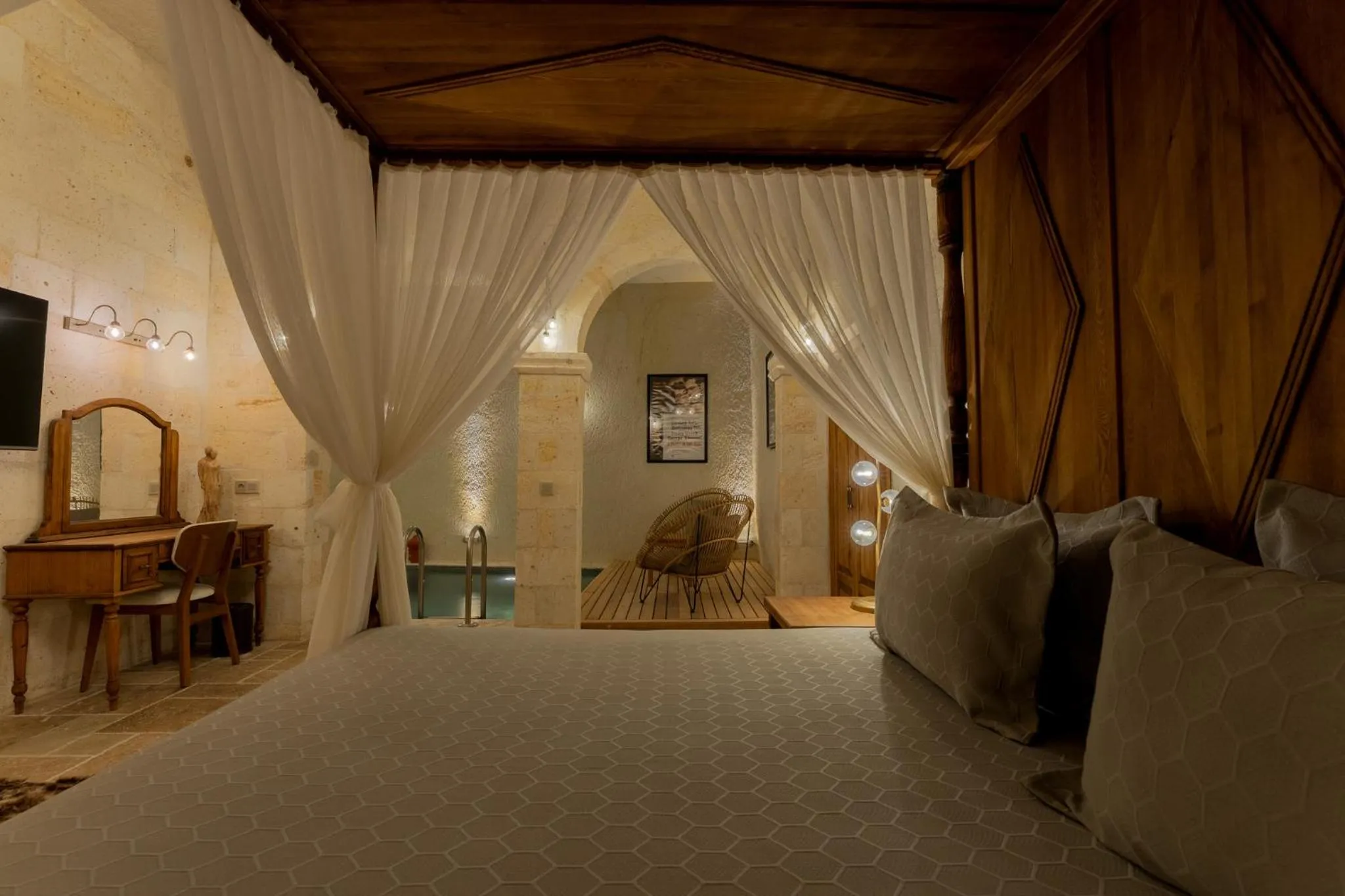 Bed in Asmalı Konak Cave Suites