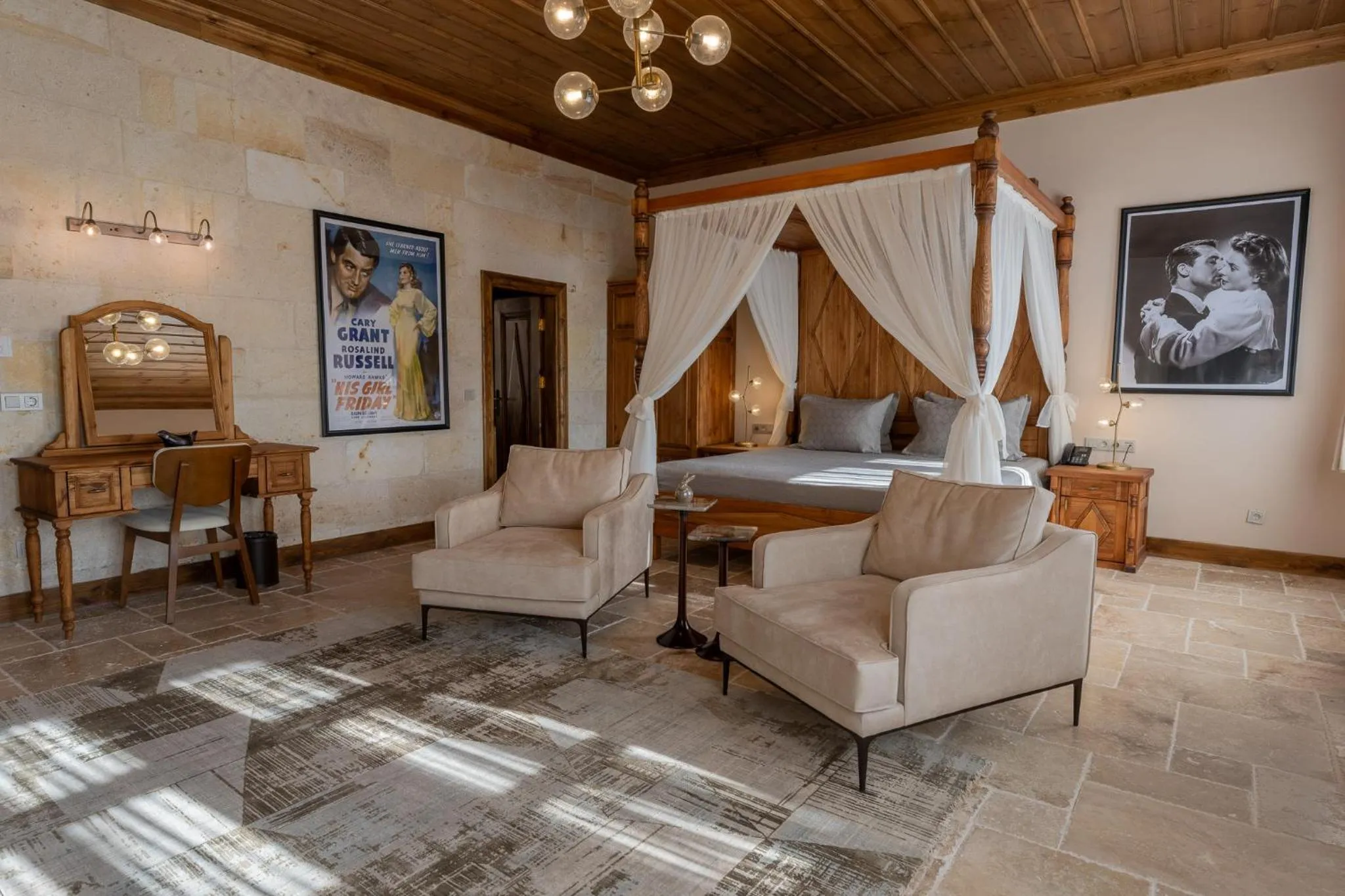 Seating area in Asmalı Konak Cave Suites