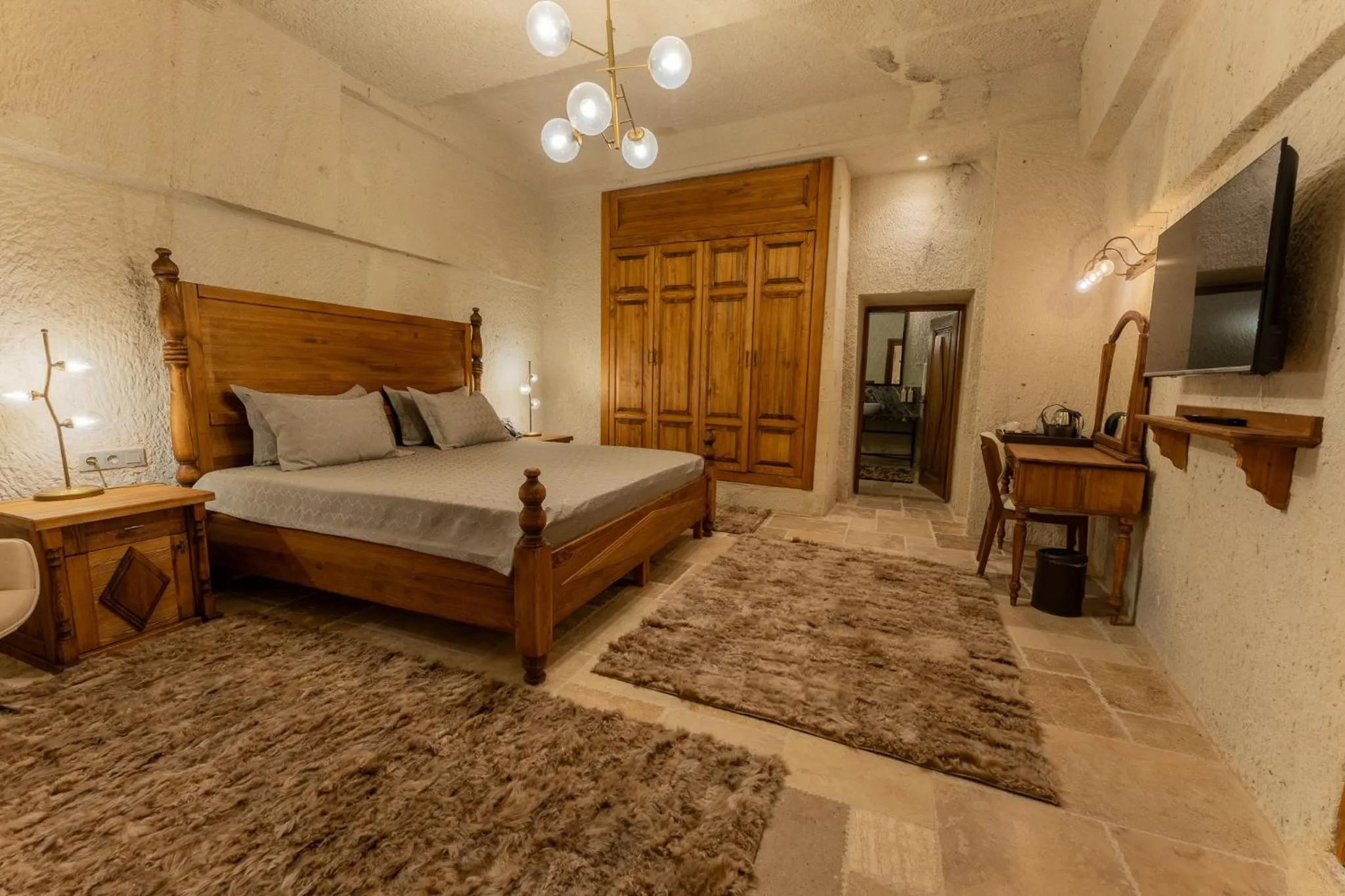 Bed in Asmalı Konak Cave Suites