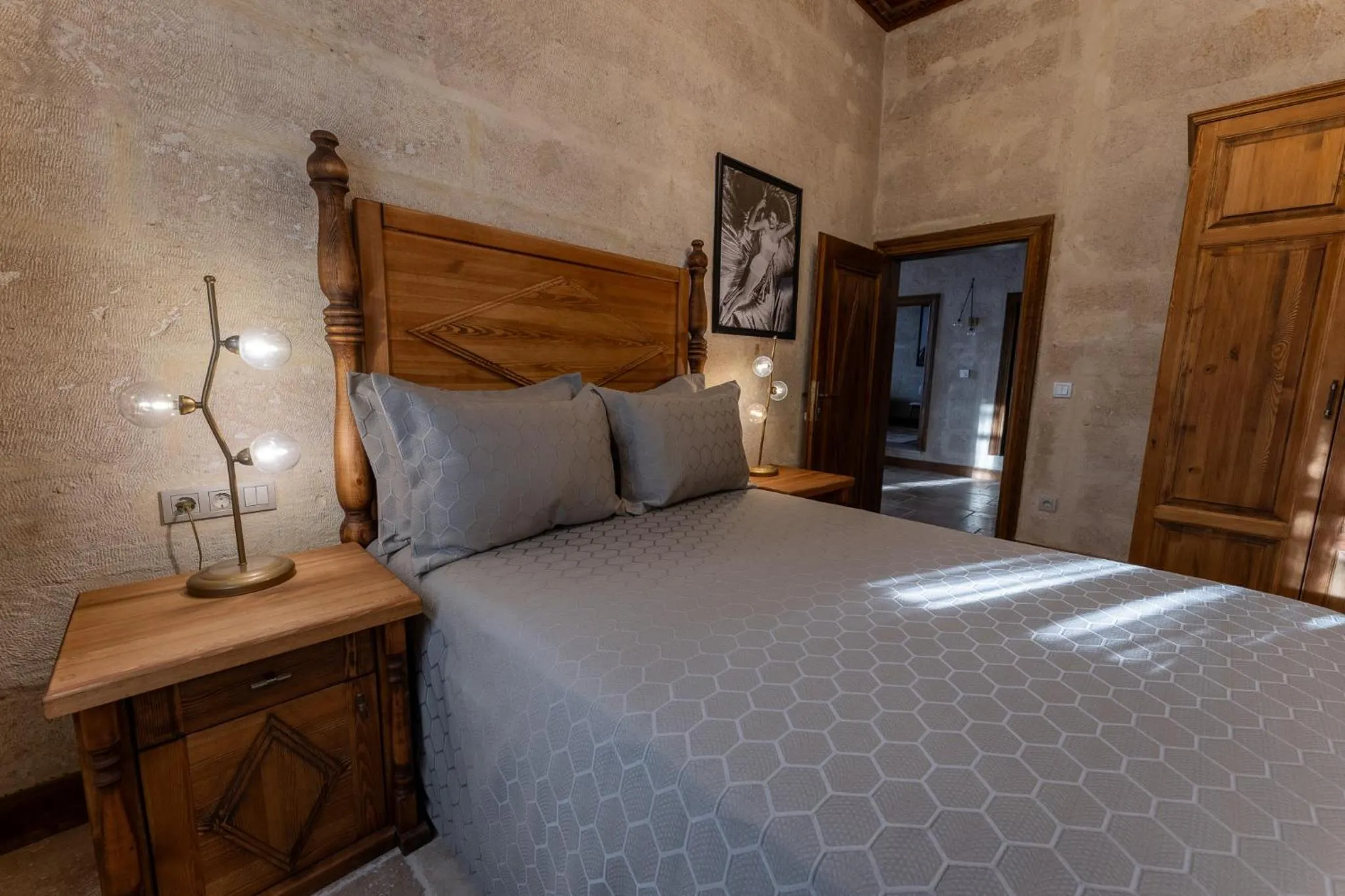 Bed in Asmalı Konak Cave Suites