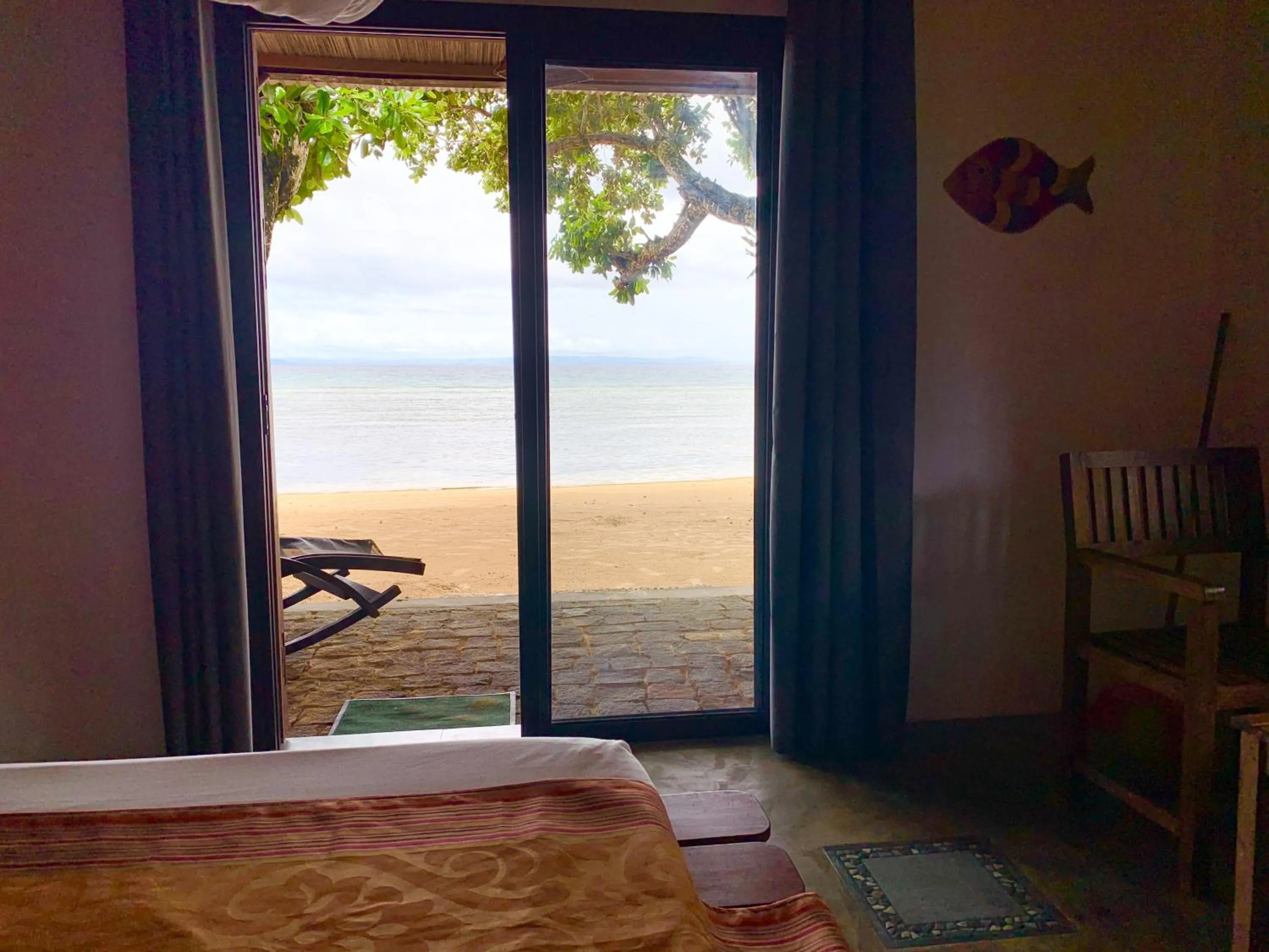 Balcony/Terrace, Bed in Libertalia Hotel