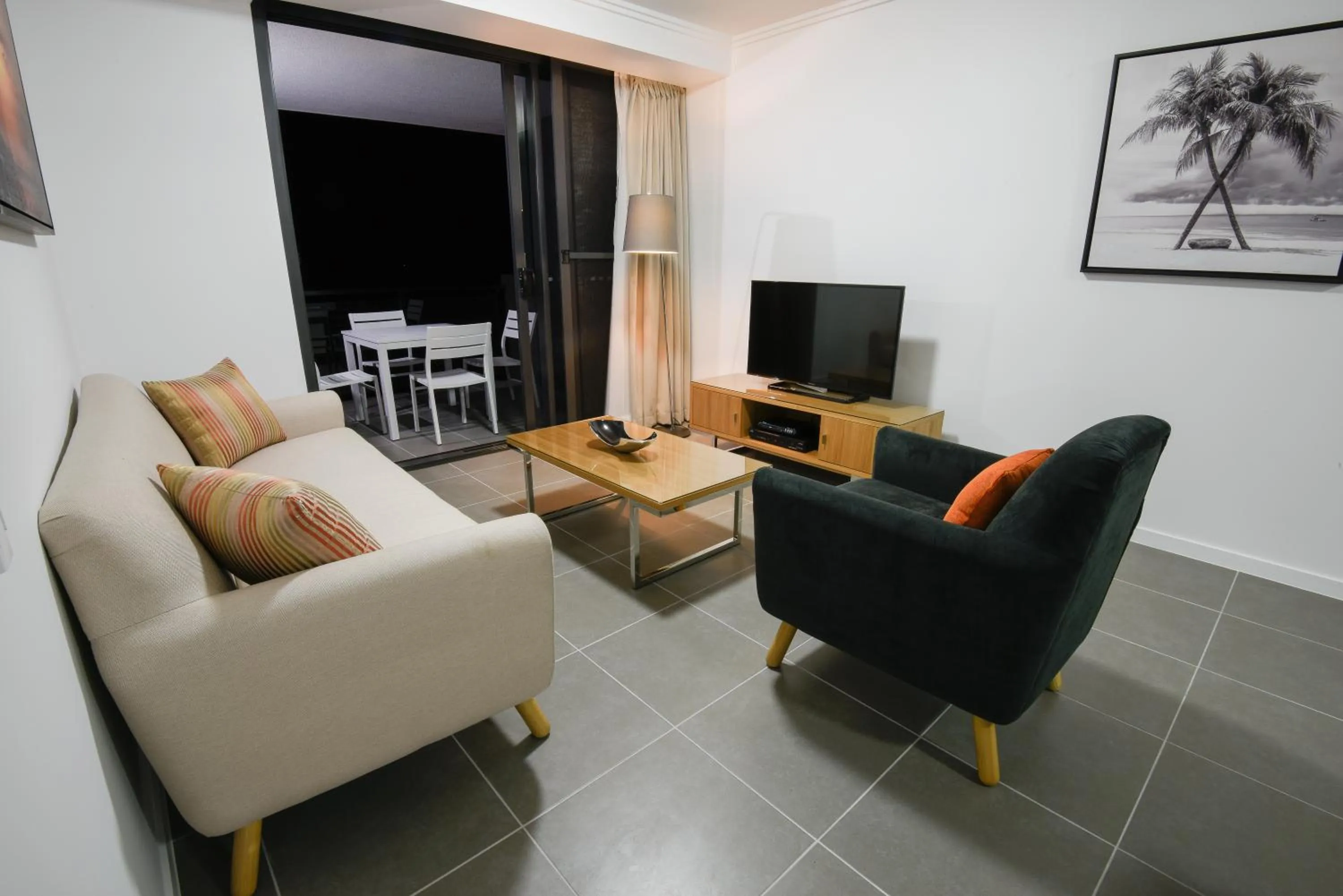 Living room in Pacific Sands Apartments Mackay