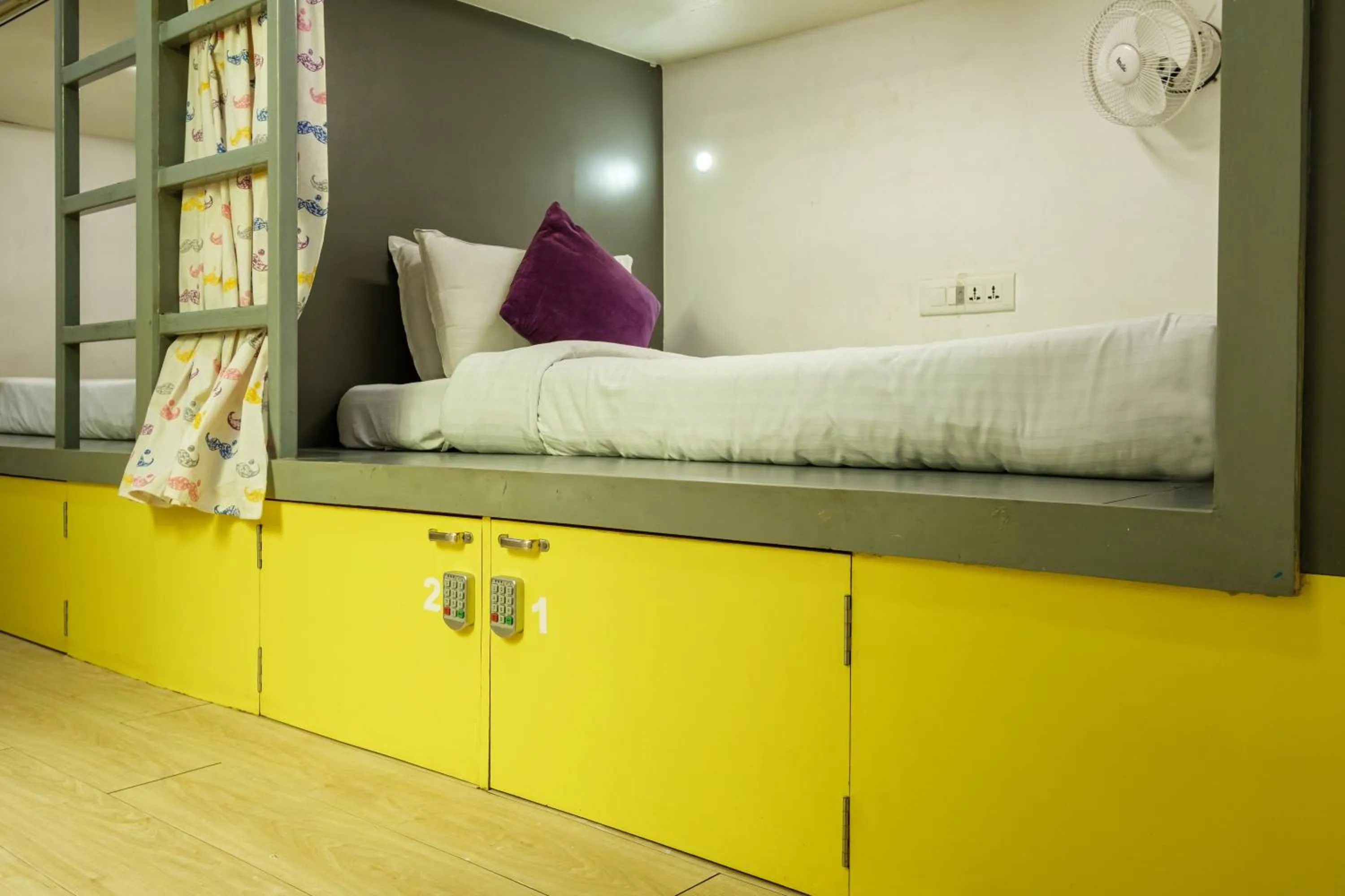 microwave, Bed in Moustache Hostel, Jaipur