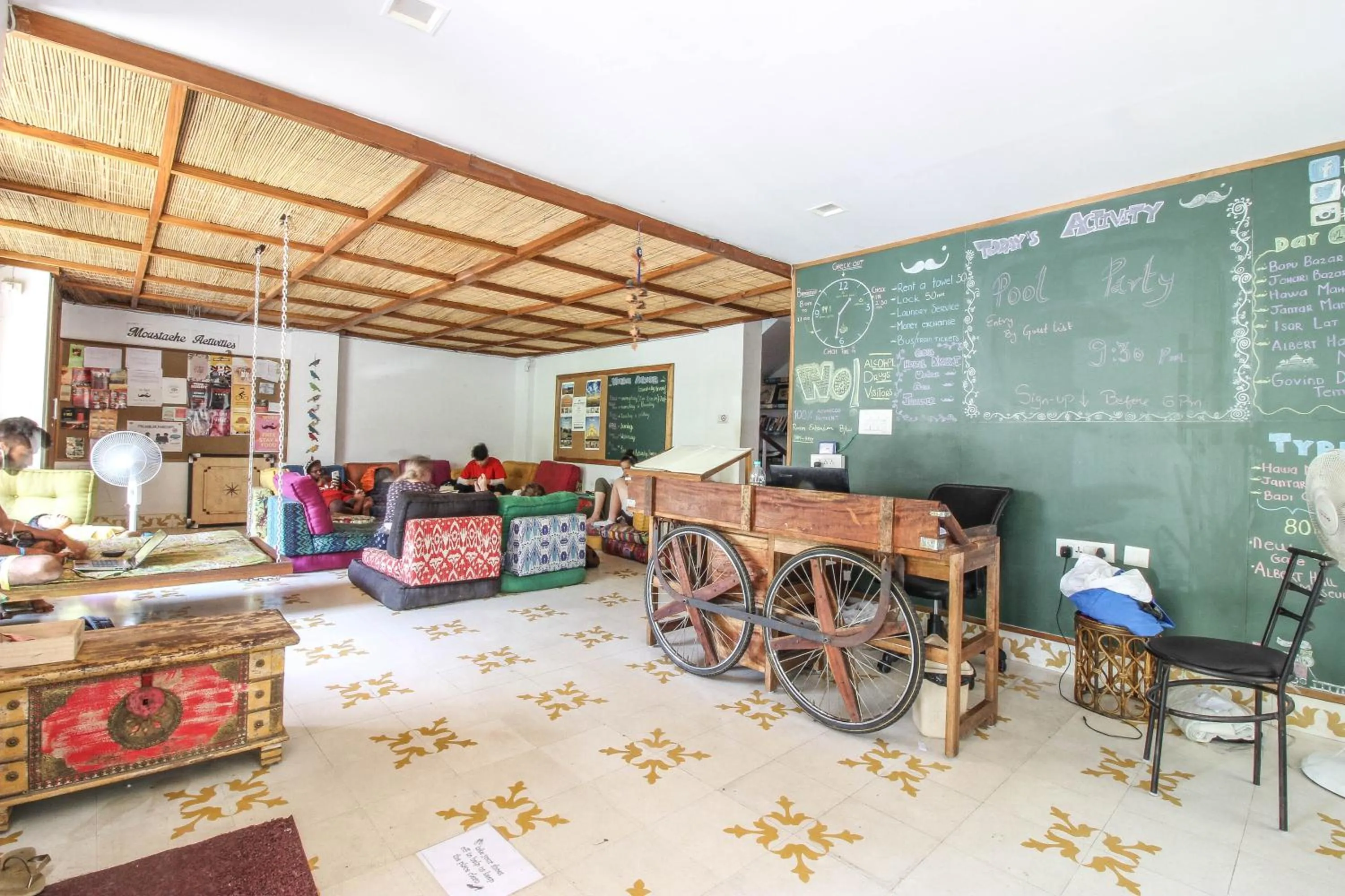 Lobby or reception in Moustache Hostel, Jaipur
