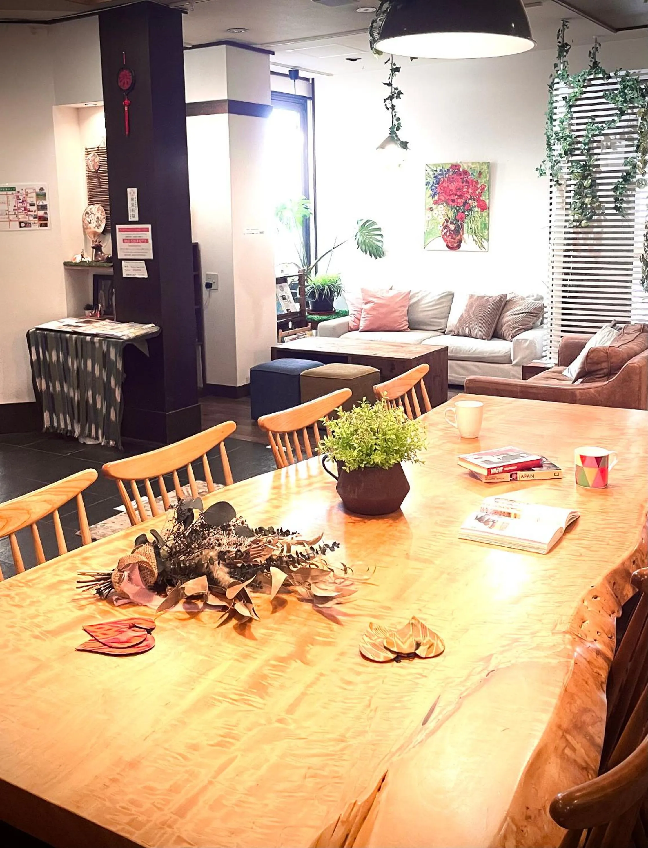 Dining area in Nara Guesthouse 3F