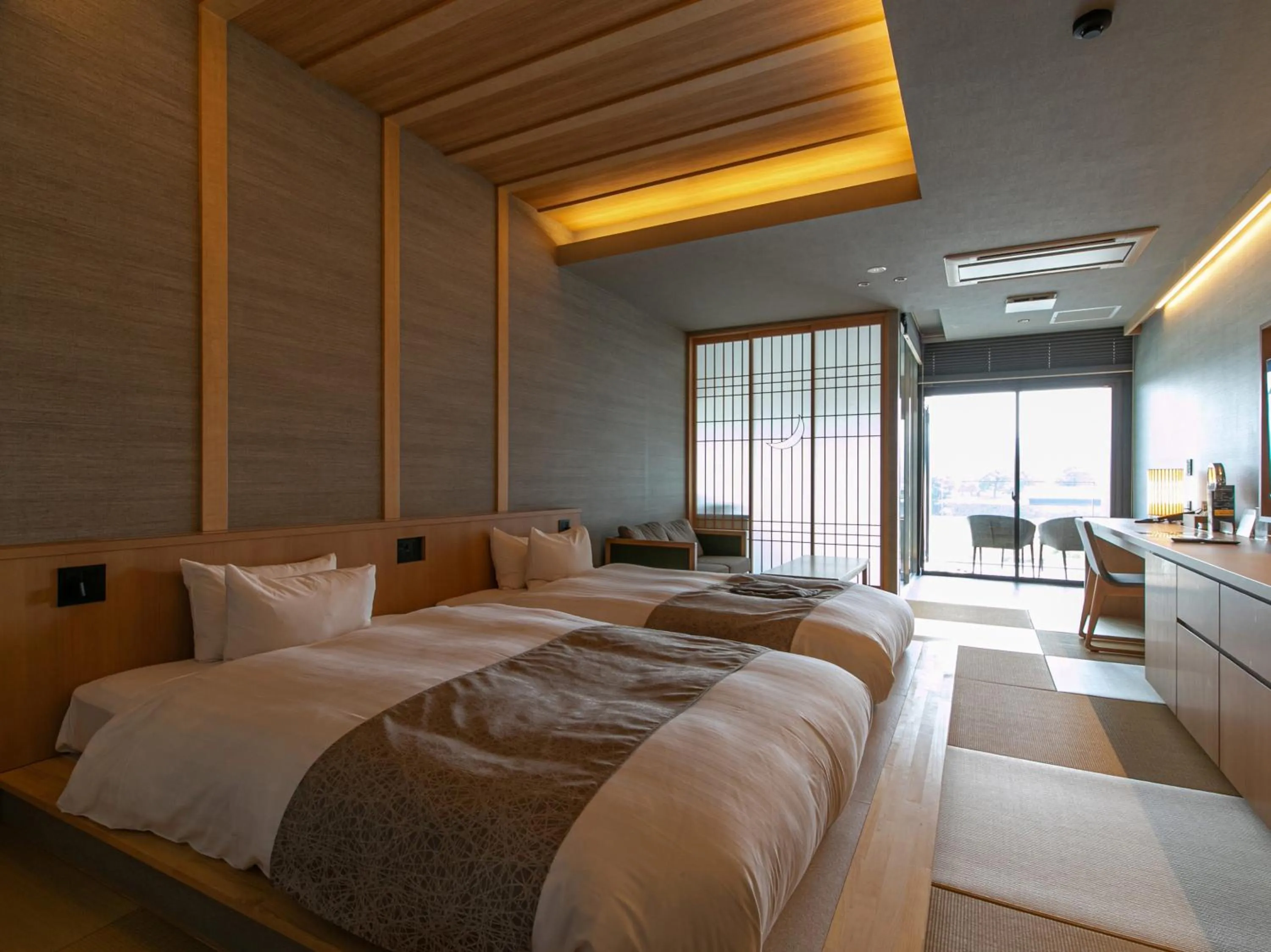 Bed in Hitoyoshi Onsen Nabeya