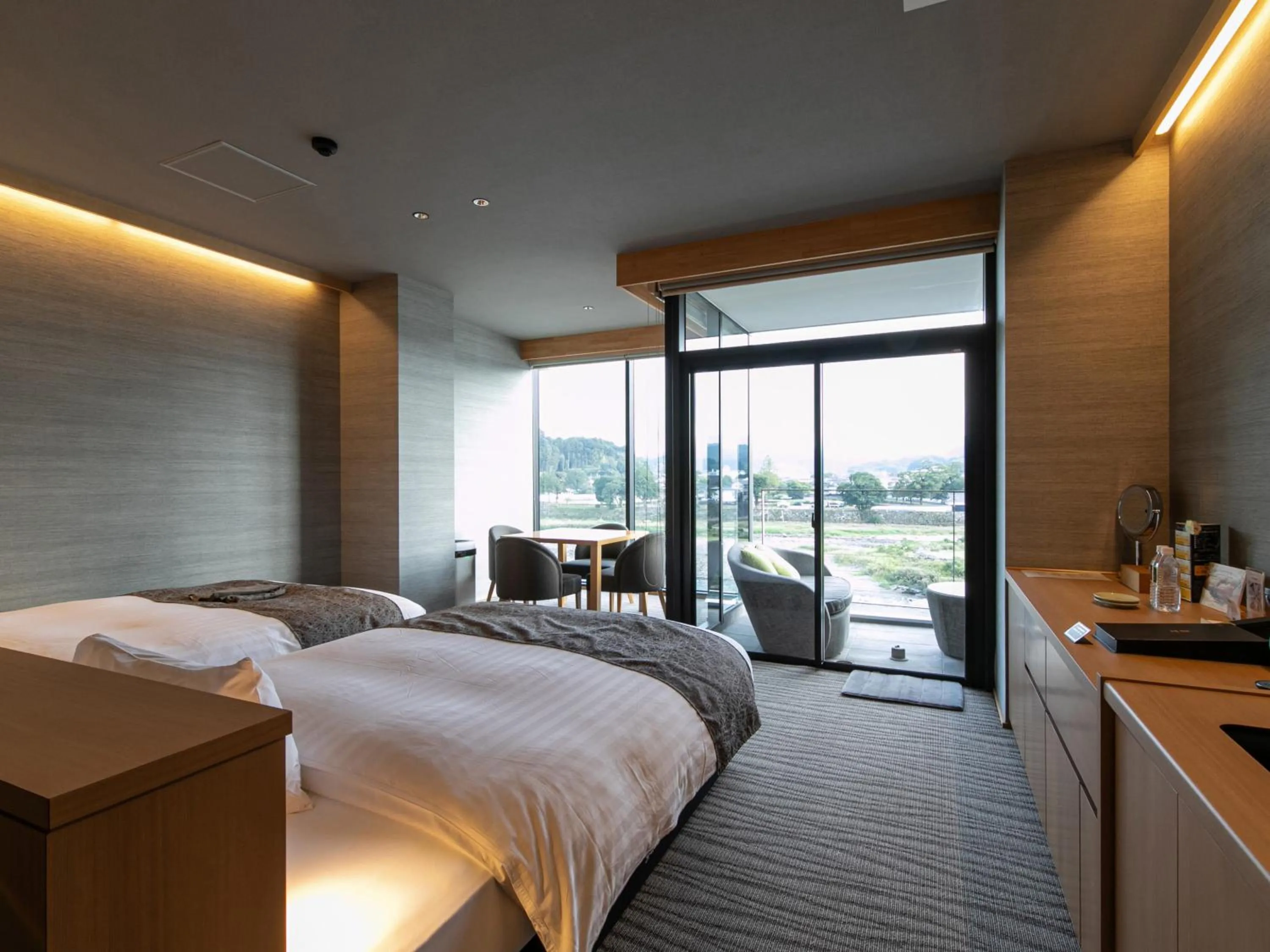 Bed in Hitoyoshi Onsen Nabeya