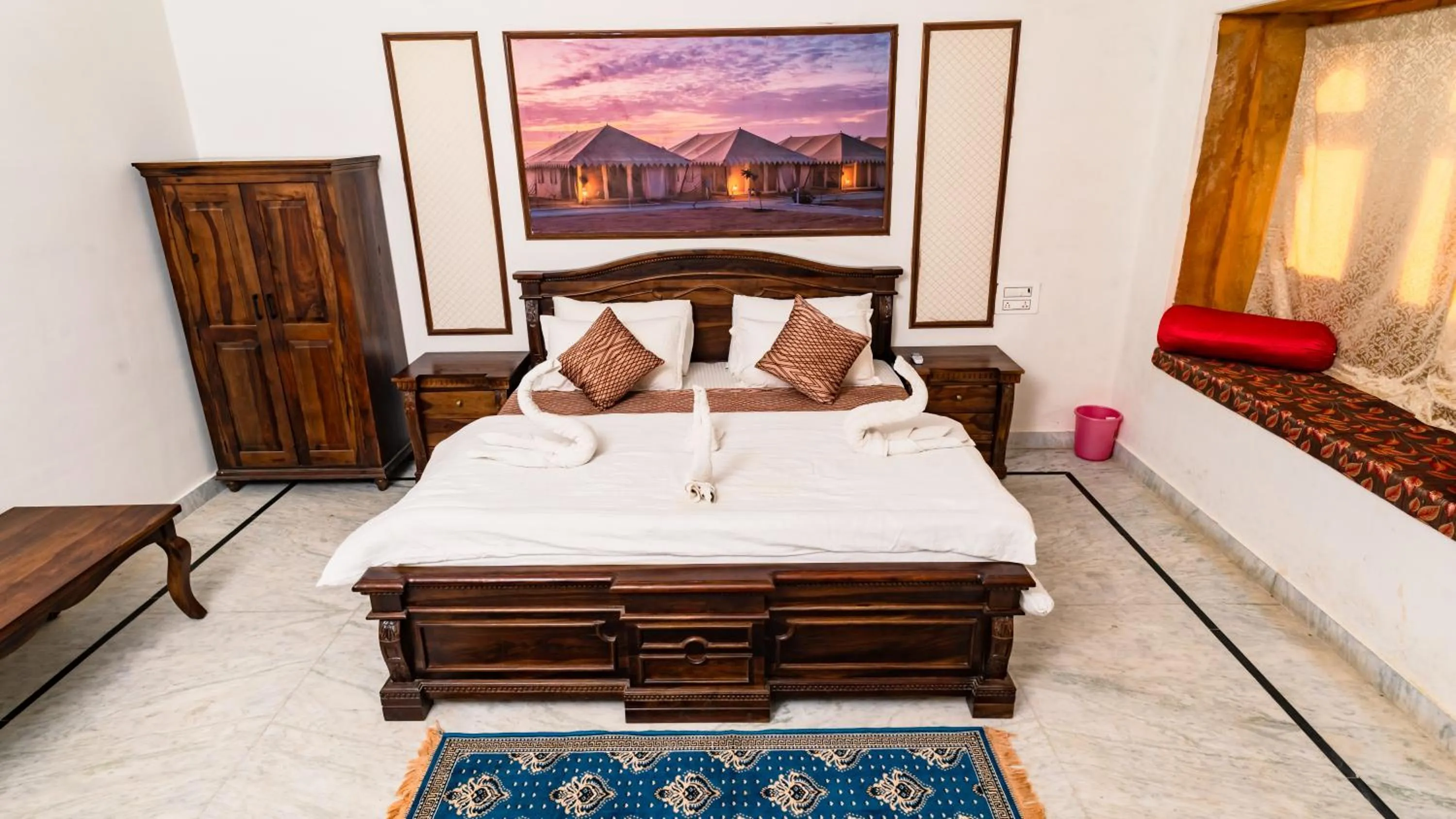 Bedroom, Bed in sand castle resort