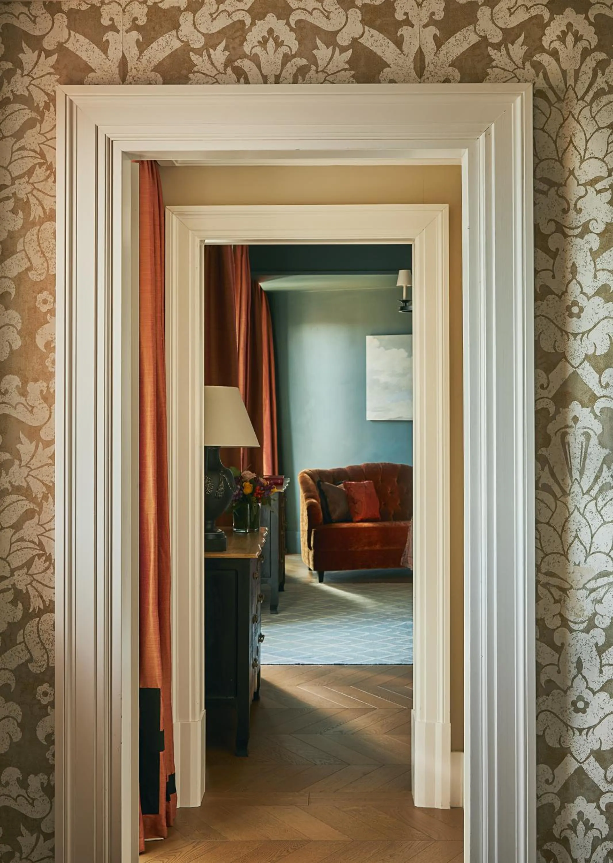 Decorative detail, Bed in Rocco Forte Hotel De La Ville
