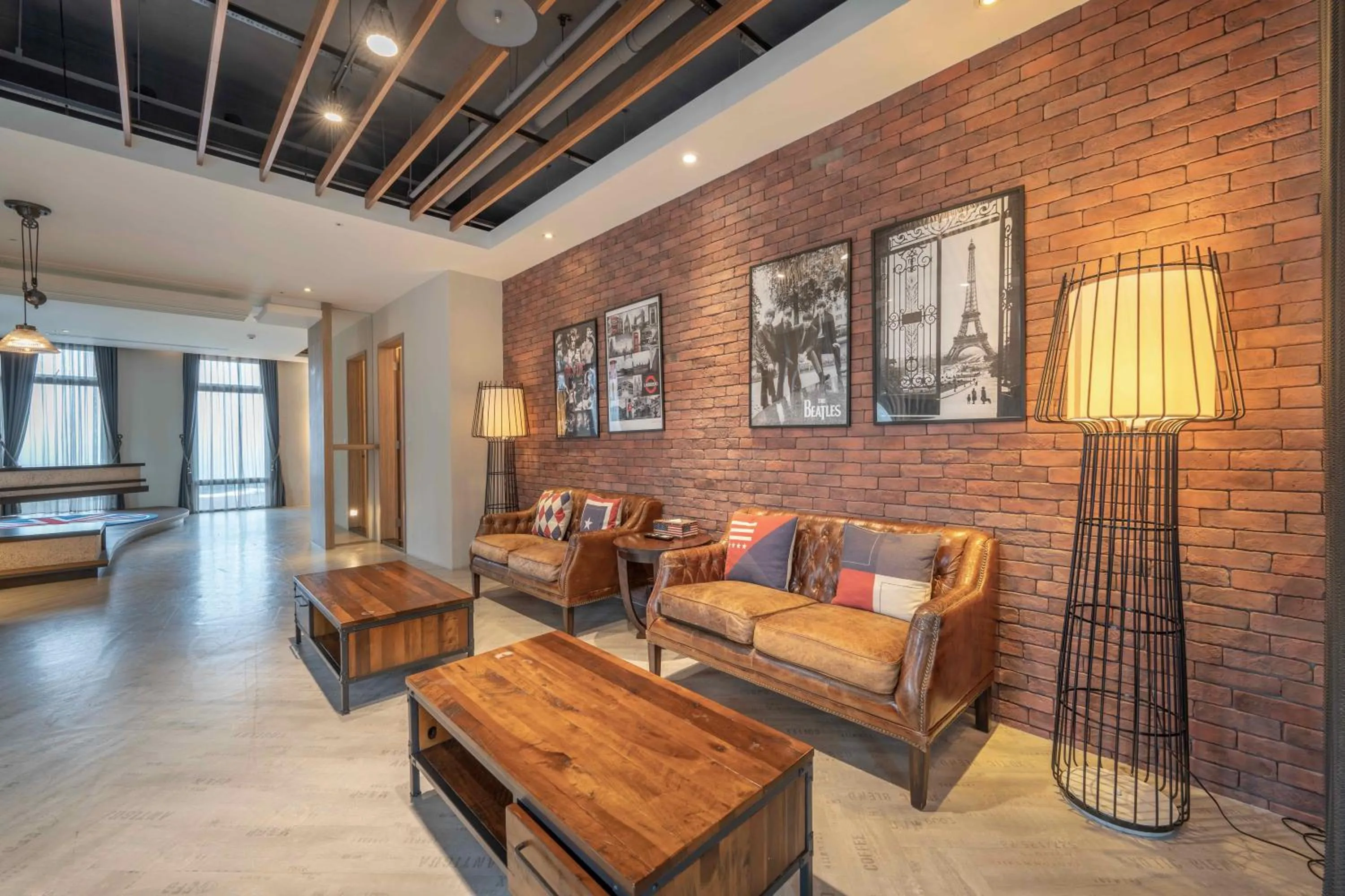 Seating area in No. 9 Hotel