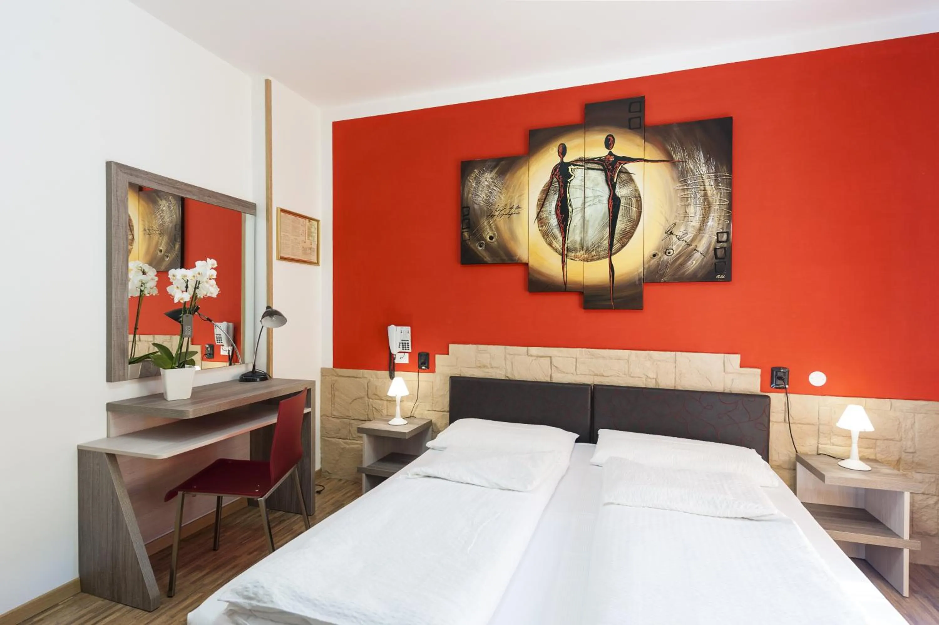 Bedroom, Bed in Hotel Garni Ischia