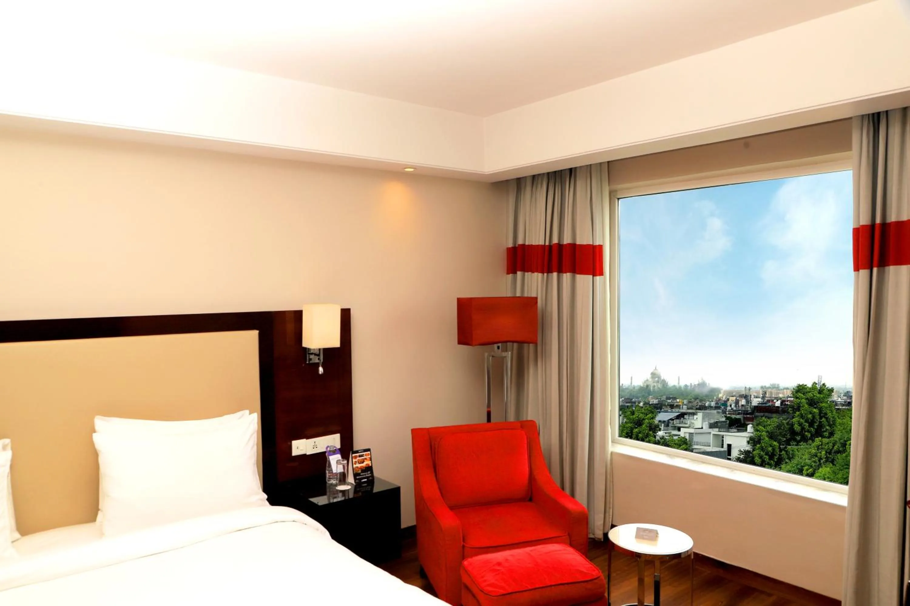View (from property/room), Bed in Radisson Hotel Agra