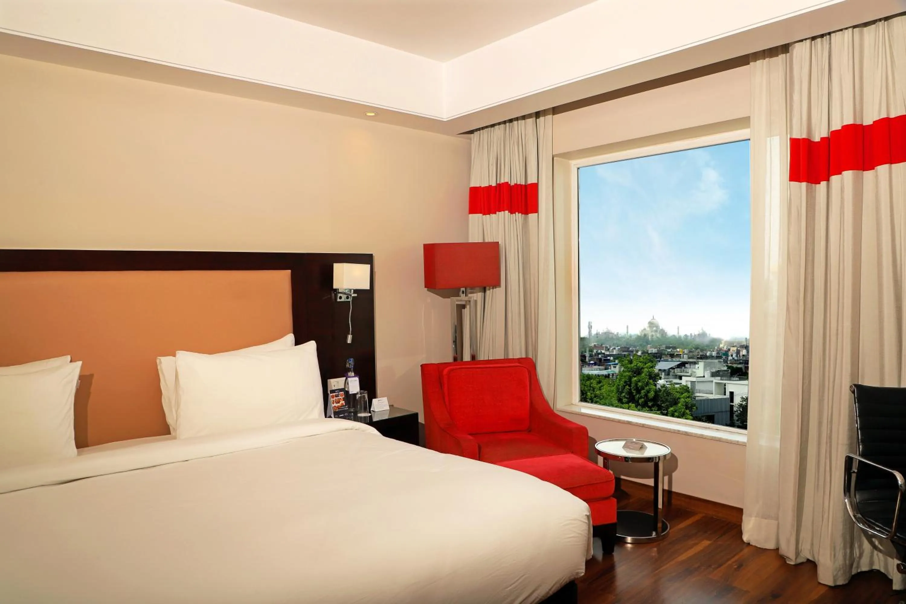 View (from property/room), Bed in Radisson Hotel Agra