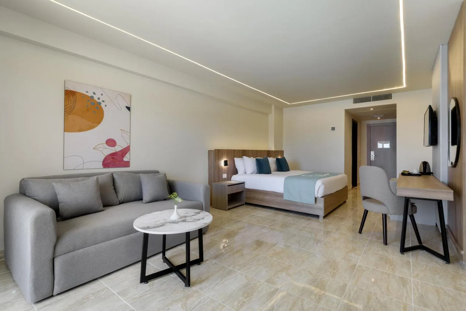 Bedroom, Bed in Flow Spectrum Resort Sahl Hasheesh