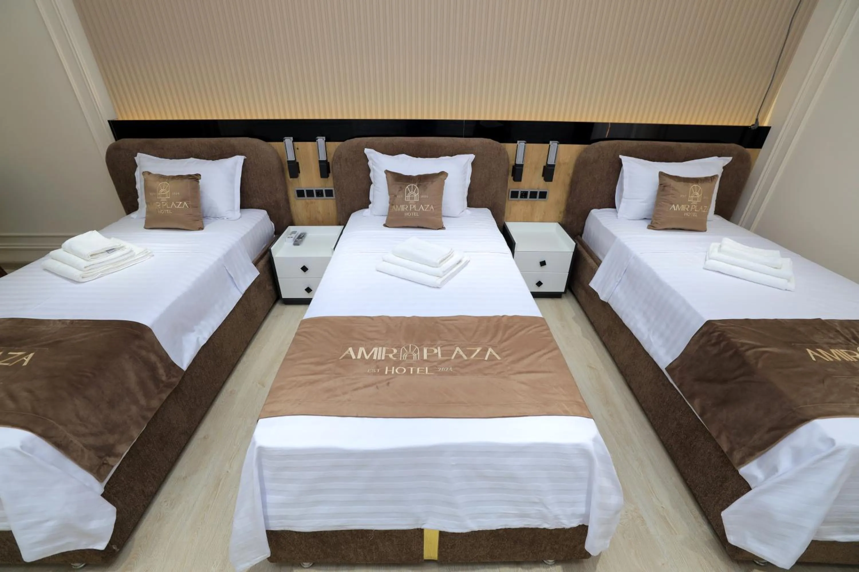 Bed in AMIR PLAZA hotel