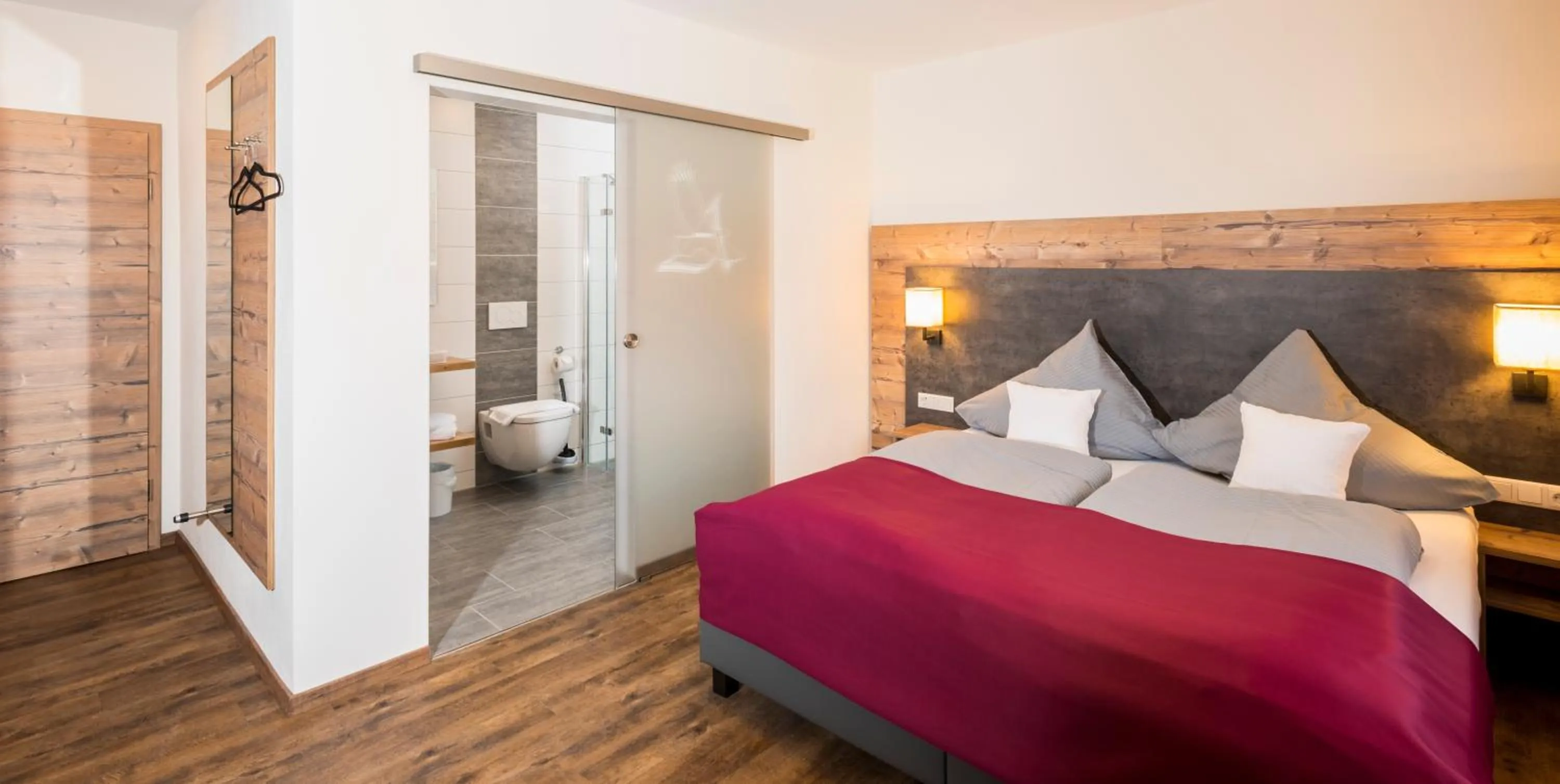 Bathroom, Bed in Landhotel Zum Adler